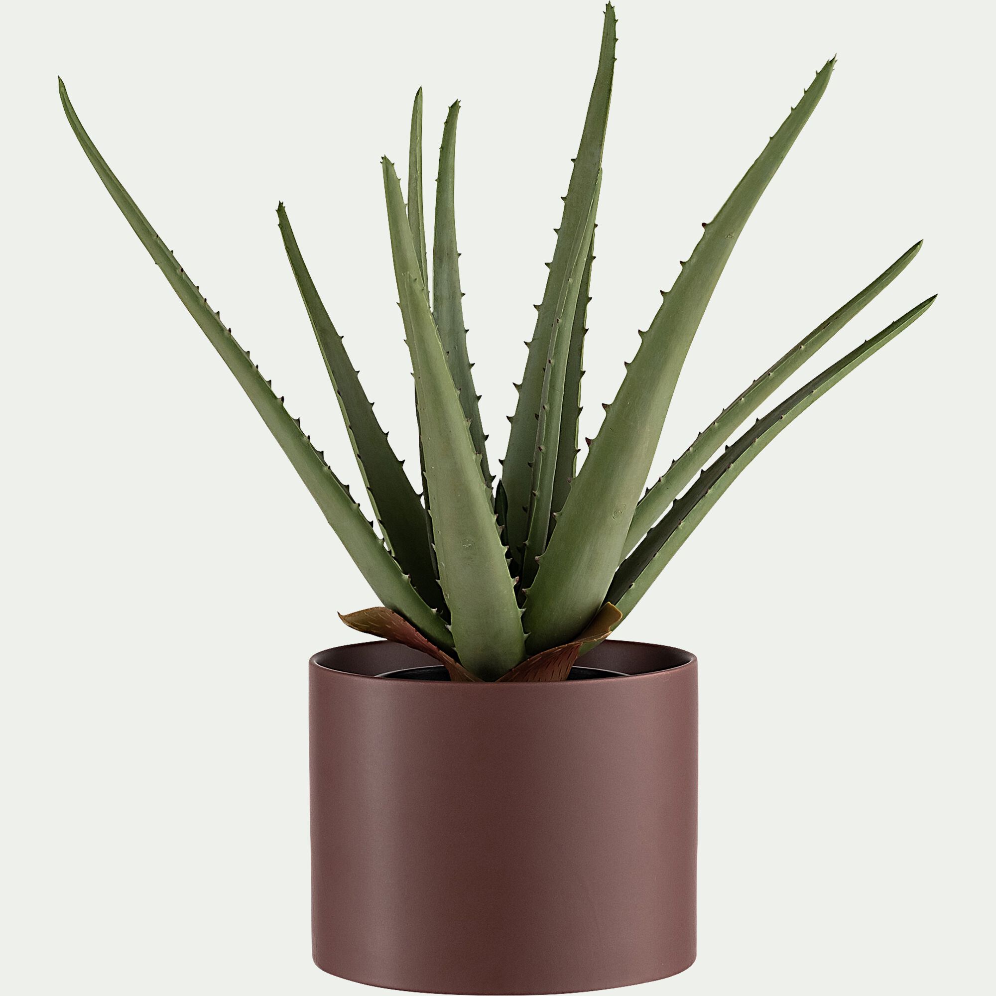 MARTIN - Cache-pot en céramique - brun rhassoul D14xH11cm