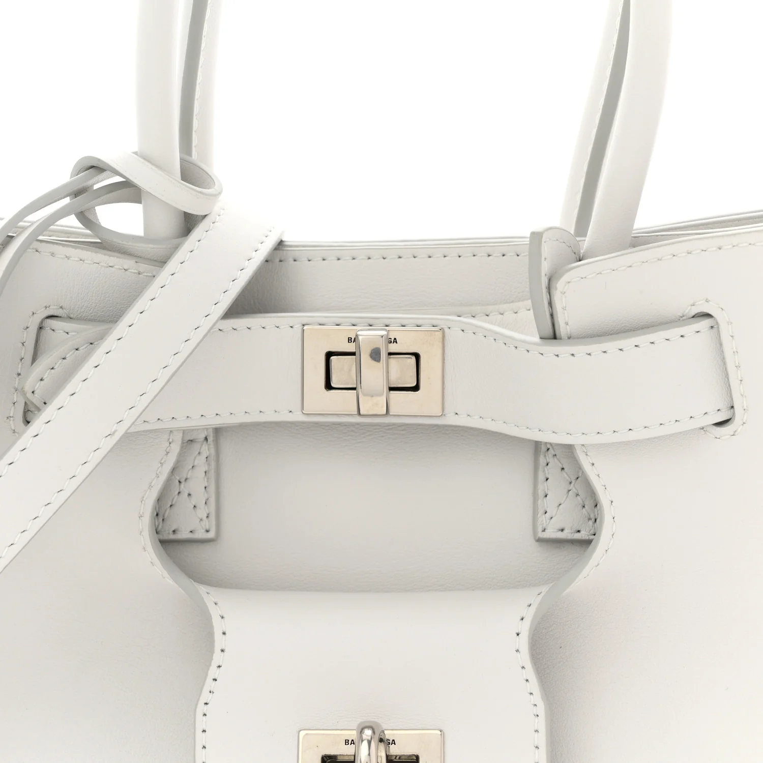 Smooth Calfskin Mini Bel Air Carry All Bag White