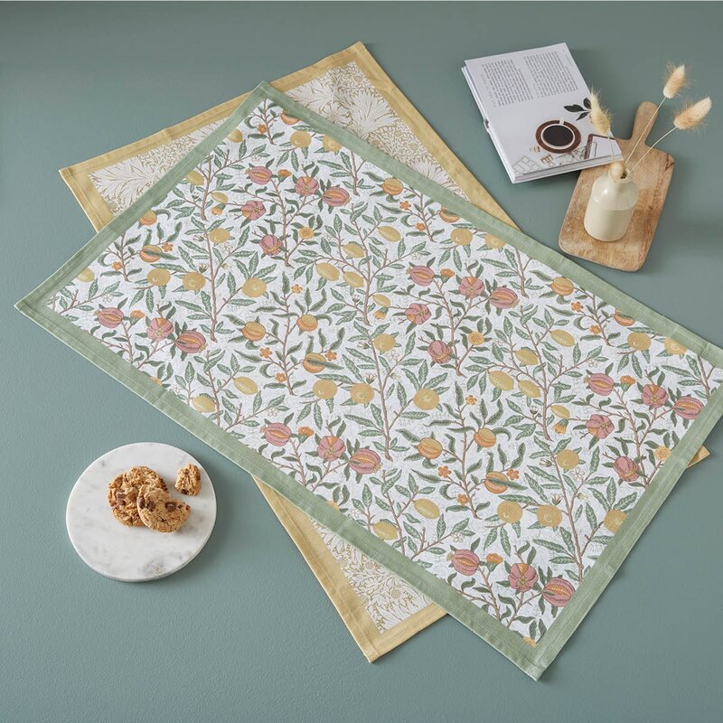 Morris & Co kjøkkenhåndkle Fruits & Marigold 2 stk 45x74 cm