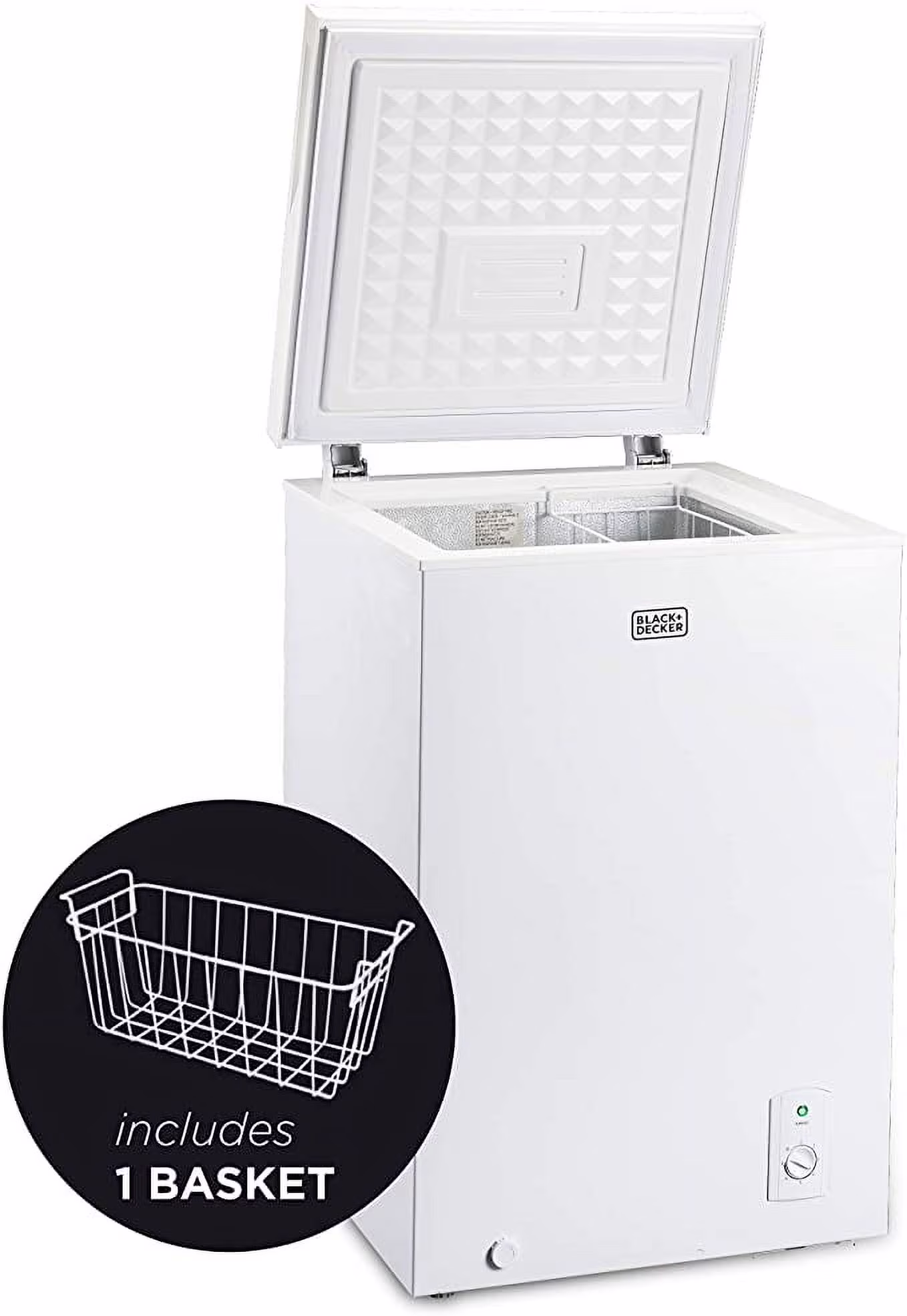BCFK356 3.5-Cubic-Foot Chest Freezer, White(3.5 cu ft)