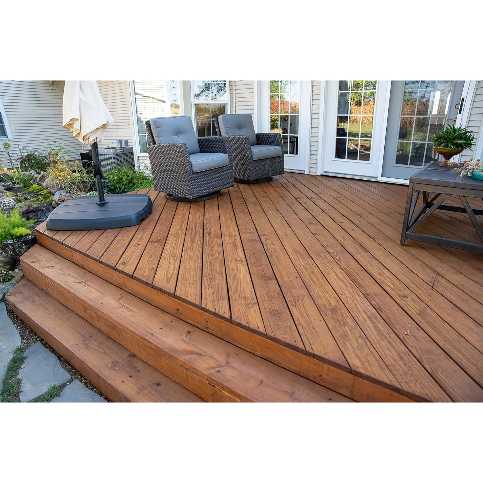 Extreme Wood Stain and Sealer in One 5 Gallon Semi-Transparent Waterproof Coating for All Wood Types Light Walnut - Image 6