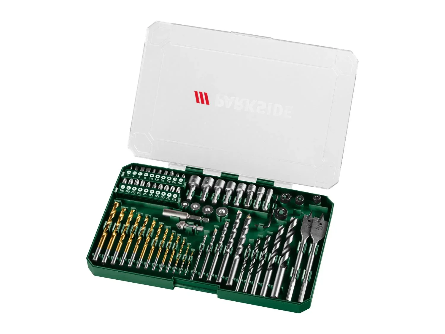 PARKSIDE Set de forets et embouts, 64 pices