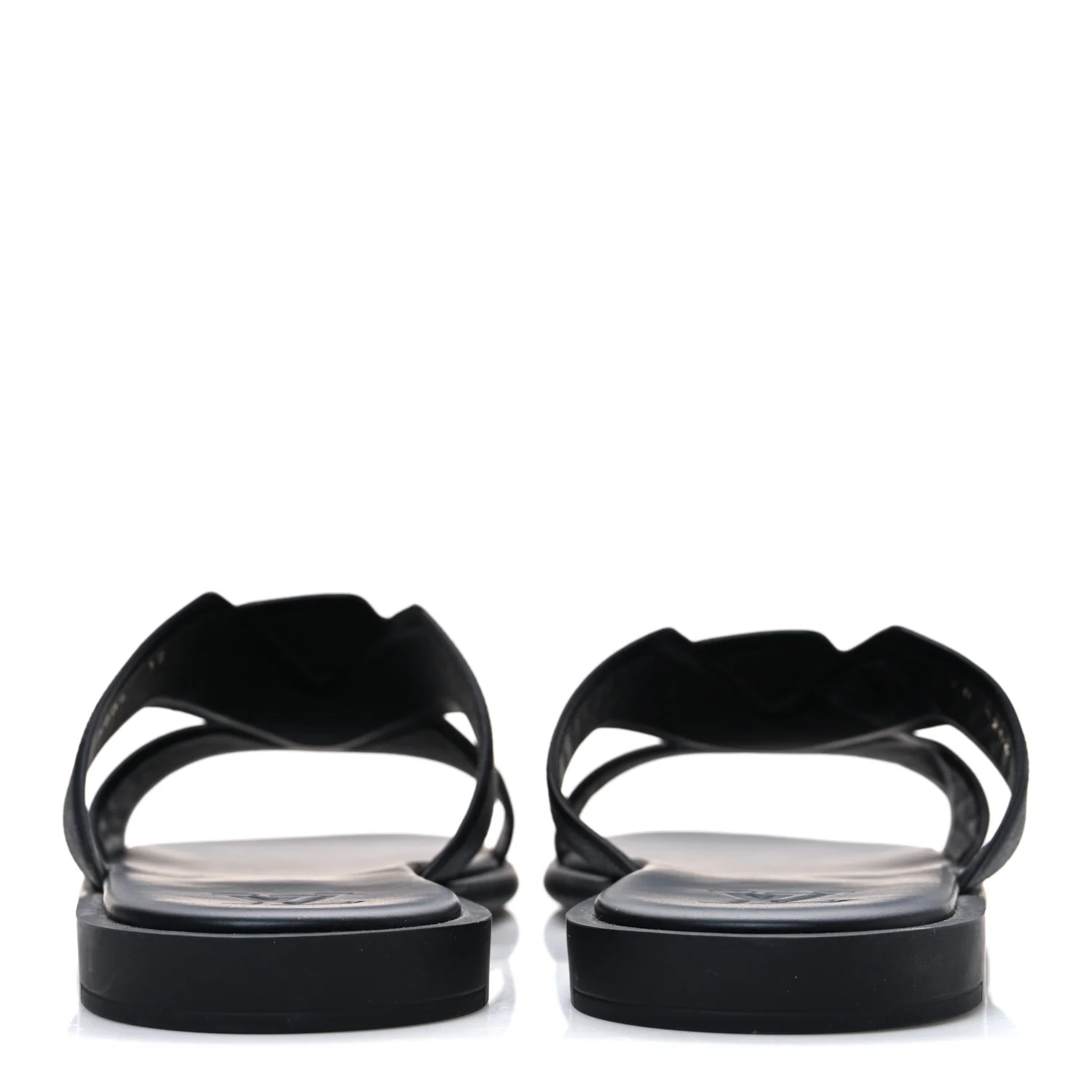 Monogram Eclipse Calfskin Mens LV Oasis Mules 12 Black