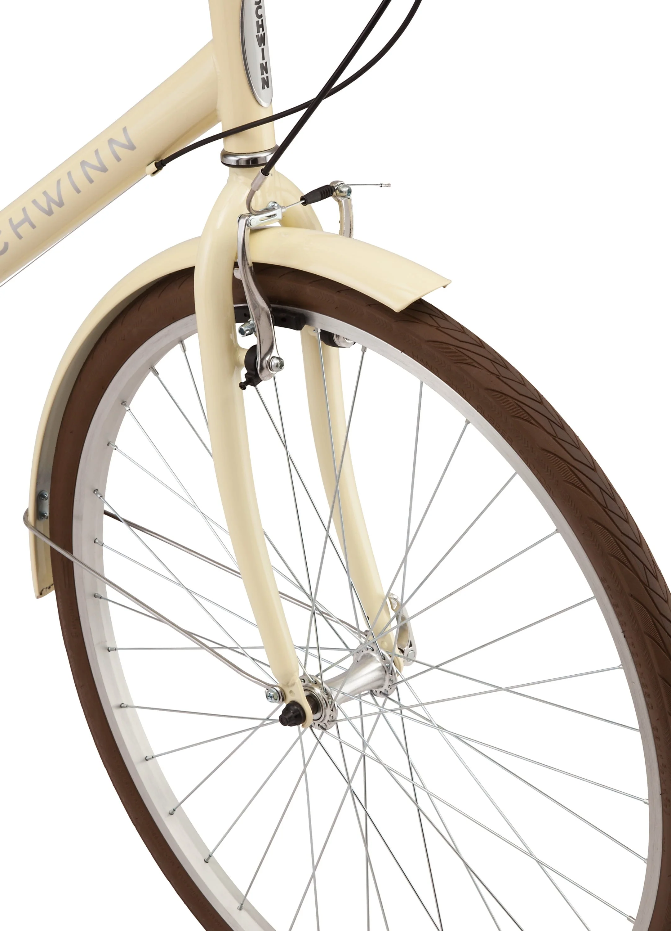 Admiral 700c Adult Hybrid Bike, 7 Speed Womens Bike, Cream Image 4