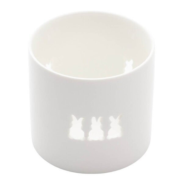 T-lysholder Easter Bunnies medium hvit