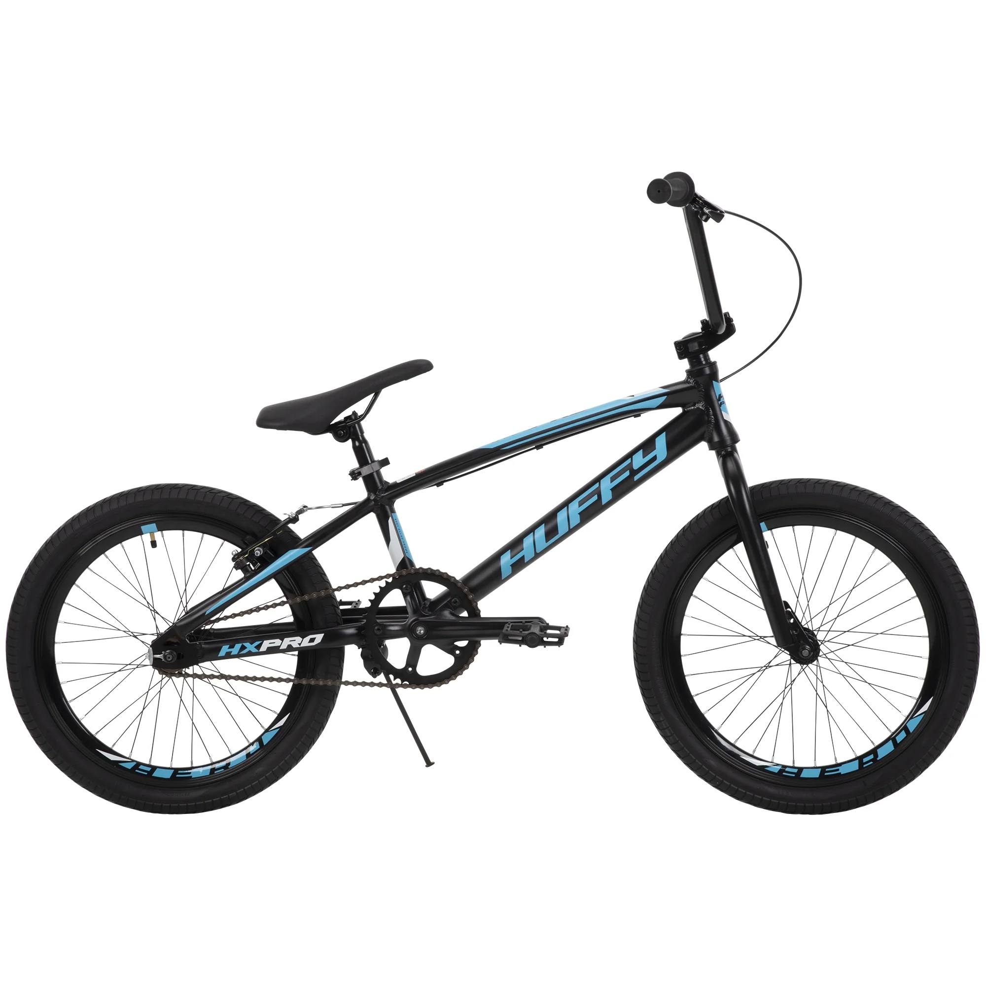 20 inch BMX Bikes HX Pro Bike, Black with Teal, Aluminum Frame
