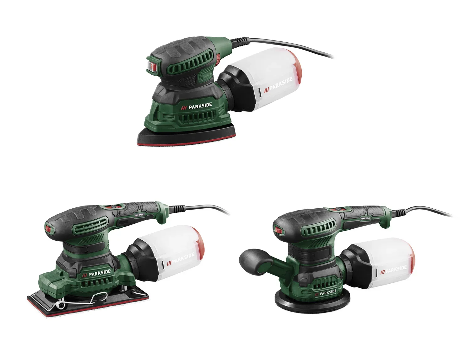 PARKSIDE Ponceuse multifonction PMS 200 A1 / Ponceuse vibrante PSS 270 C3 / Ponceuse excentrique PEXS 270 C3
