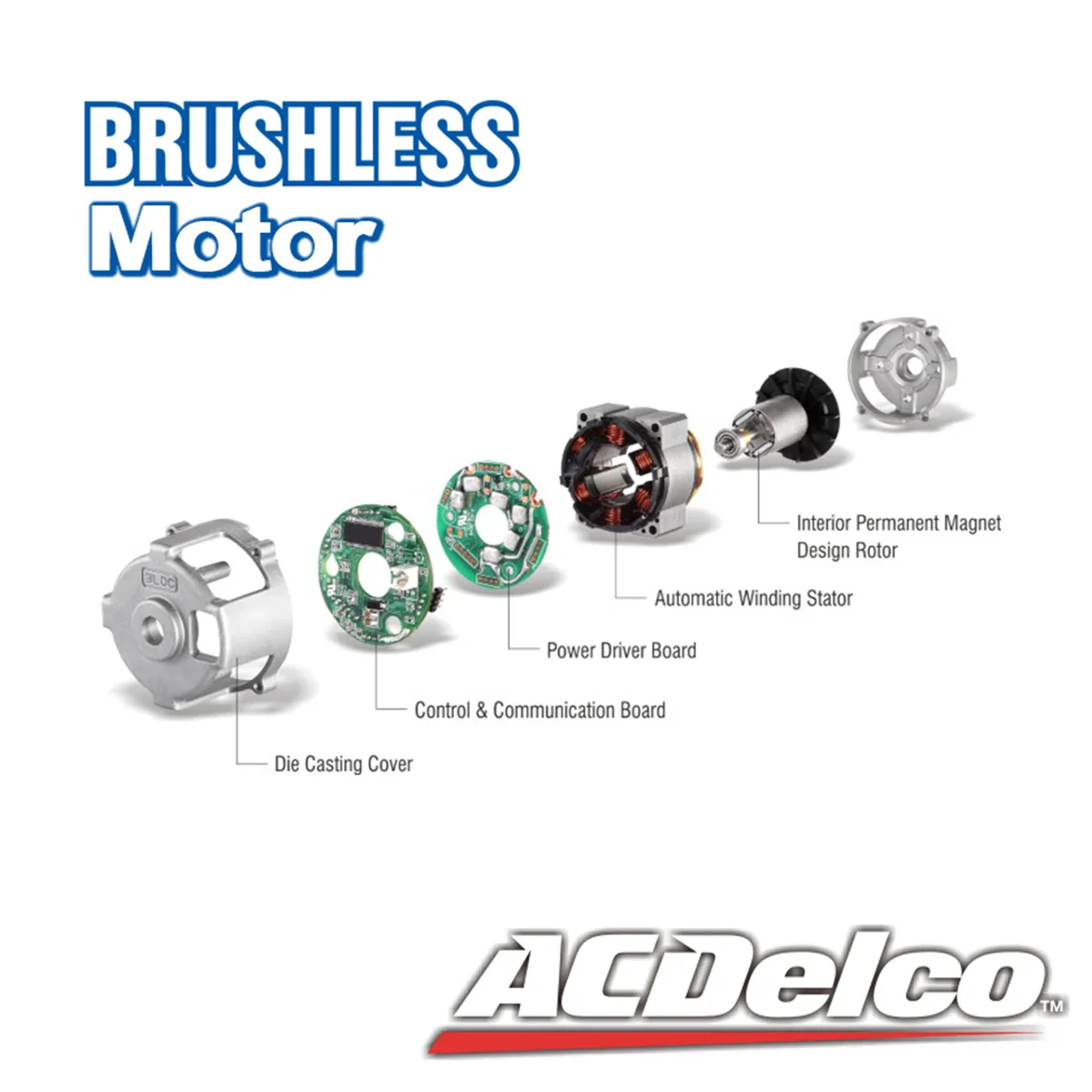 ACDelco ACDelco ARW12103-K2 G12 Series 12V Li-ion Cordless 3/8 Brushless Rachet Wrench & ?? Impact Driver Combo Tool Kit with 2 Batteries