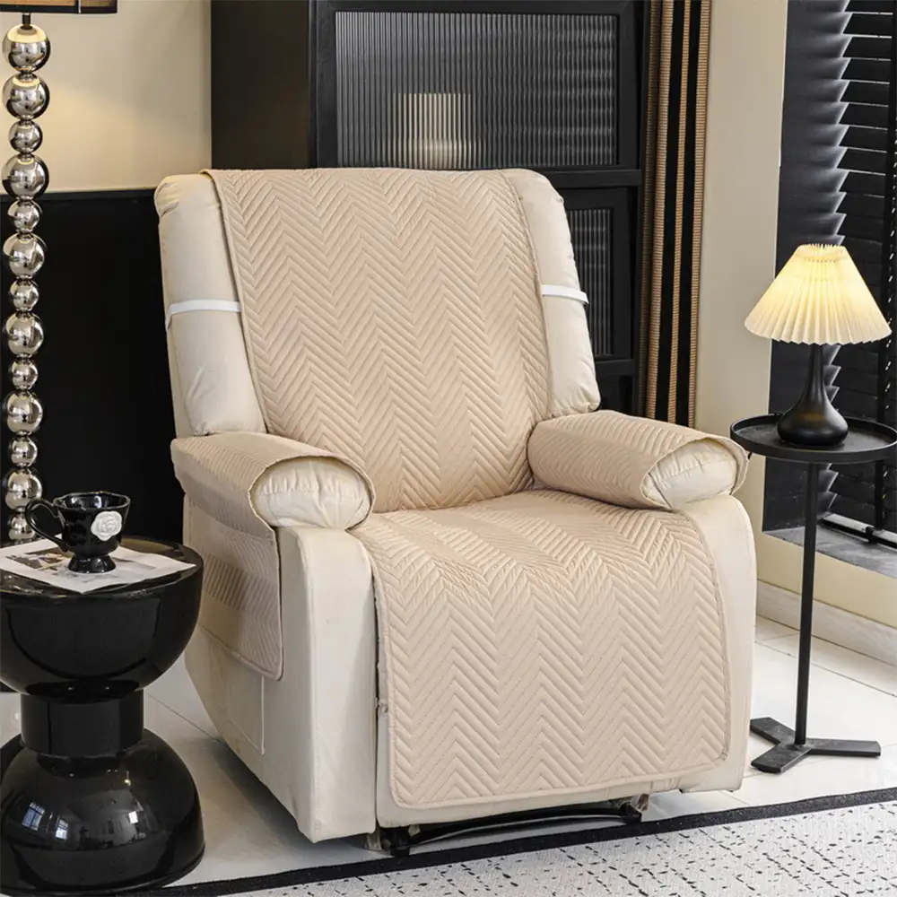 Water-Repellent Furniture Protection Recliner Couch Cover with Elastic Straps - Classic W