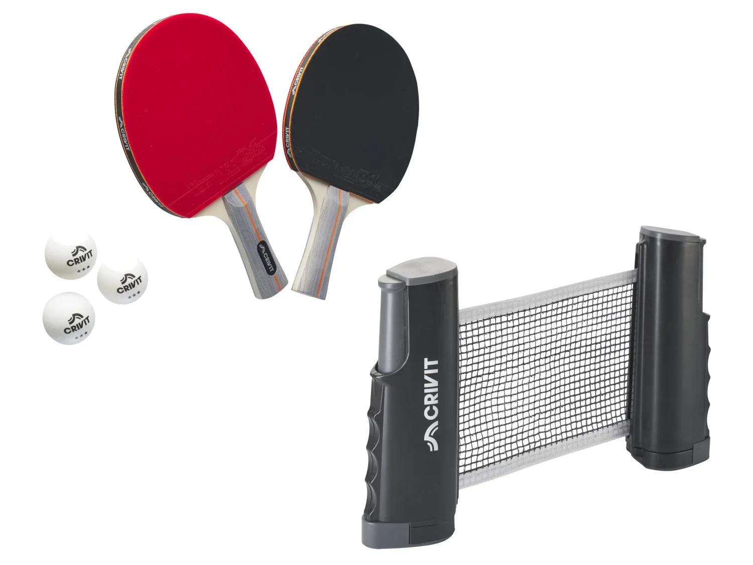 CRIVIT Set de raquettes de ping-pong ou filet de ping-pong