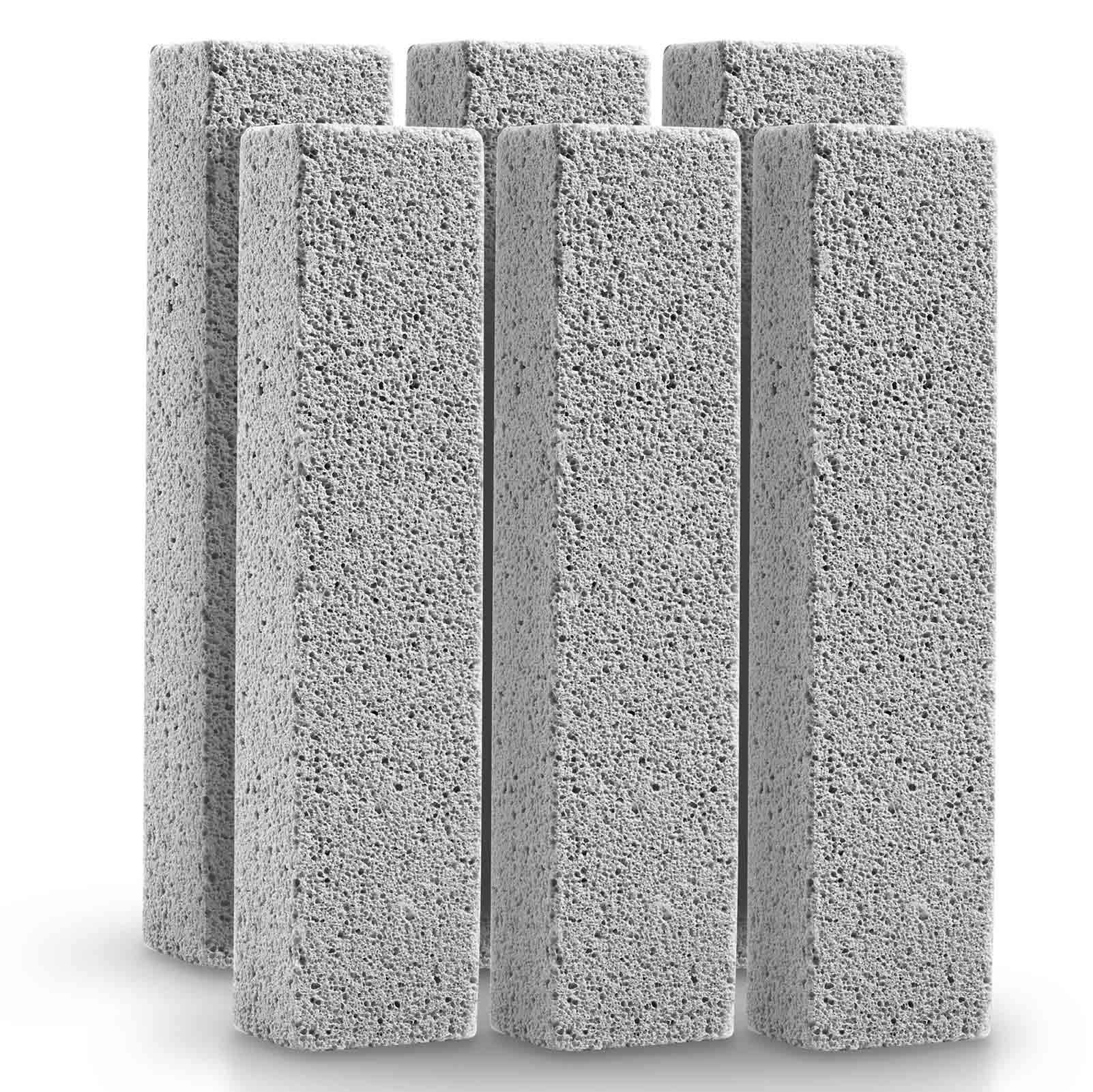 FALAMON 6 Pack Pumice Stone for Toilet Bowl Cleaning, Scouring Stick Remove Toilet Bowl Hard Water Rings, Calcium Buildup and Rust Suitable for Clean