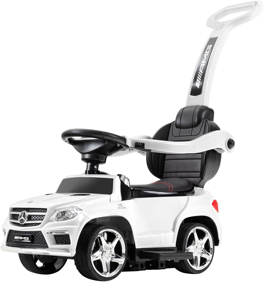 Actionbikes Motors Rutscherauto Mercedes Benz GL 63 AMG Rutschauto inkl. Schiebestange, (Kinder Elektro Auto ab 1 Jahr elektrisch - Schaukelfunktion - Trittbretter, 1-tlg., Batterie 6V - MP3 - Bluetooth - Soundmodul - LED - EVA-Reifen), Kinder Fahrze