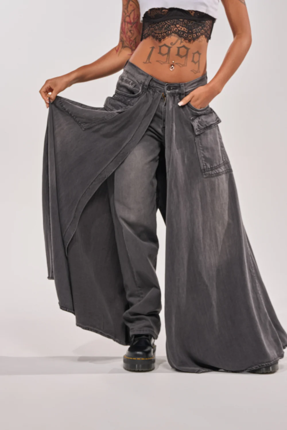 MIXED EMOTIONS DENIM PANT - Akira Store