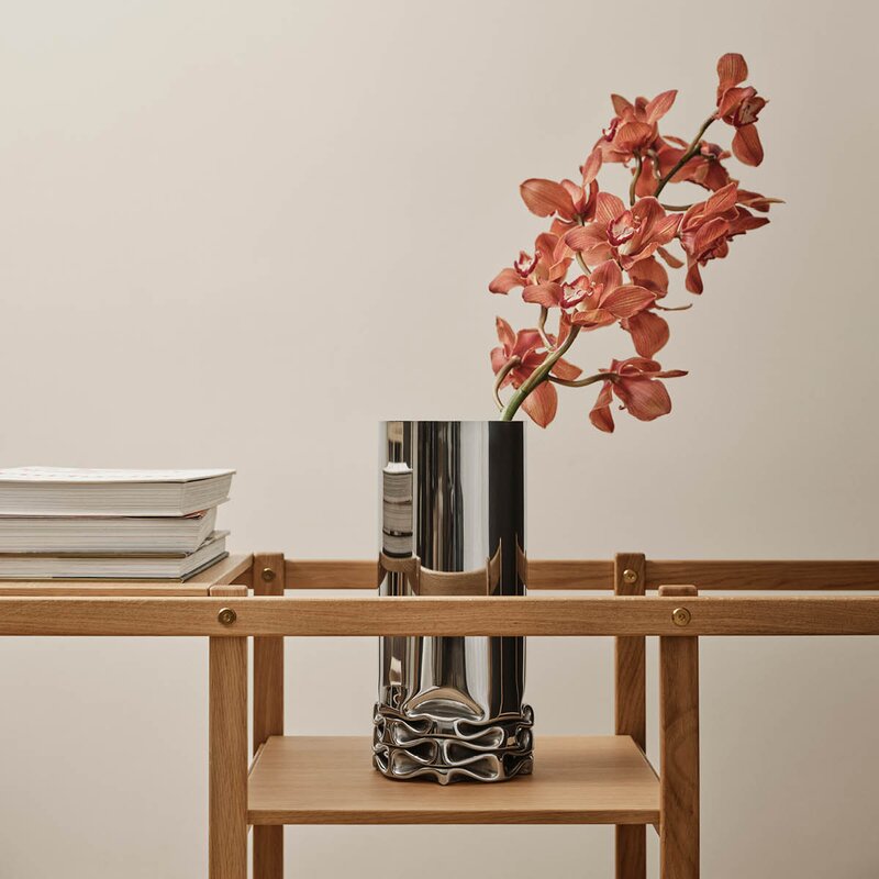 Hydraulic vase XL 32 cm stål