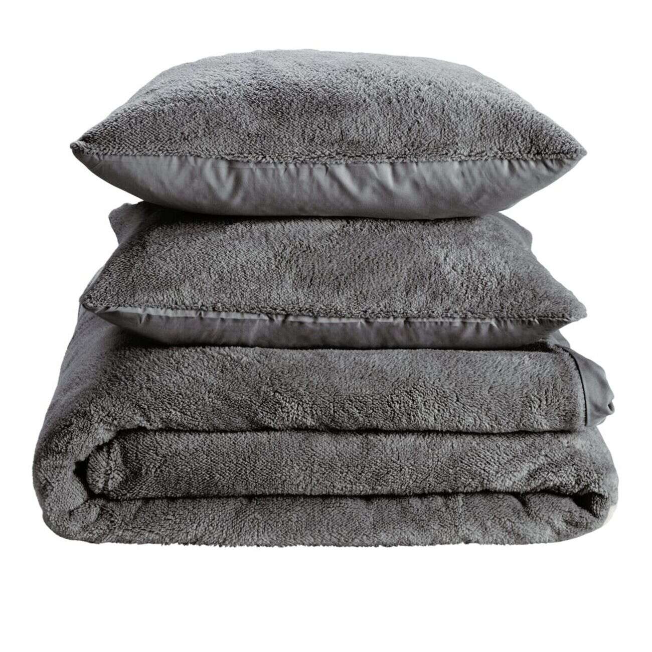 Parure de lit 2 personnes teddy polaire 220x240cm (3 modèles)