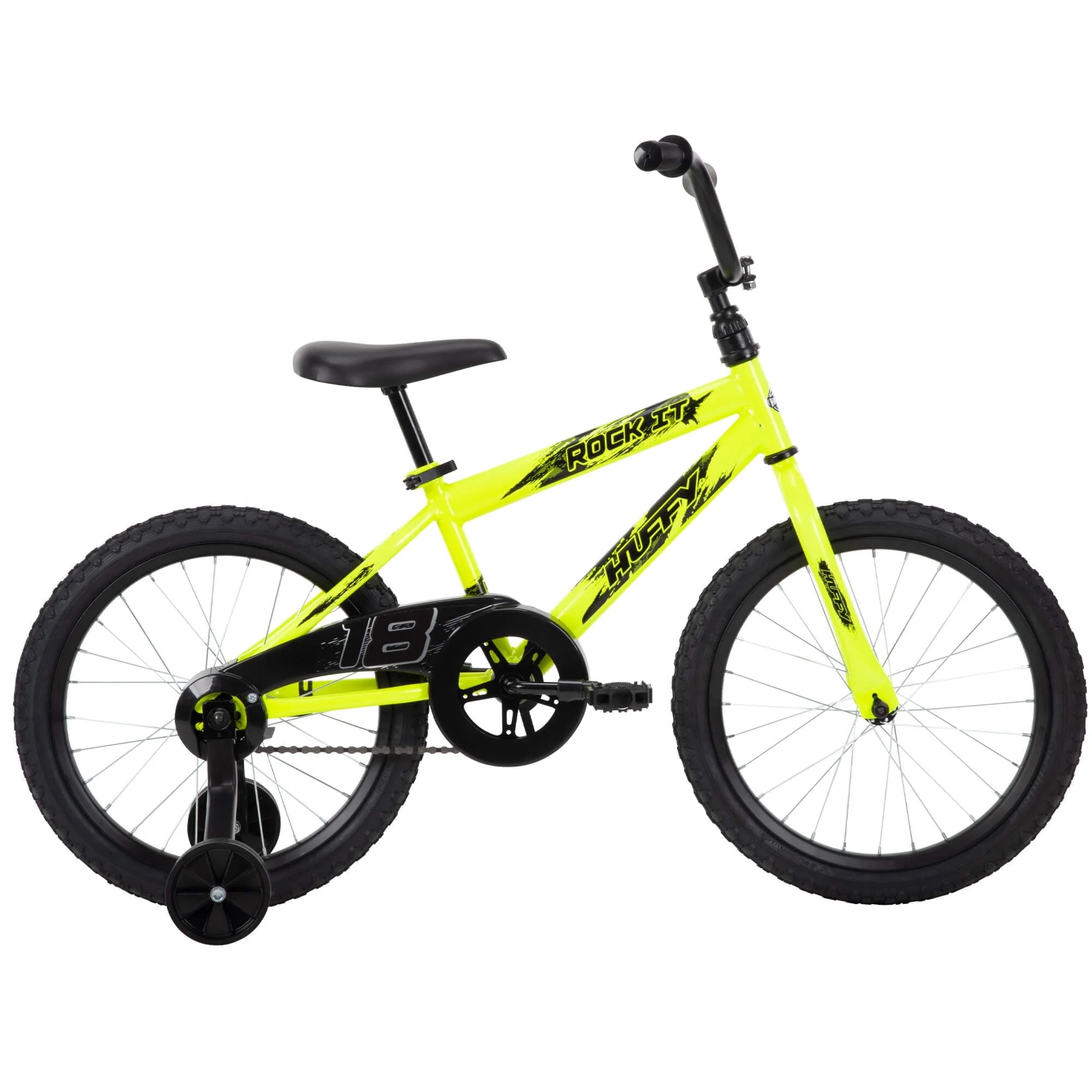 Huffy 18 In. Rock It Kids Bike for Boys Ages 4 and up, Child, Neon Powder Yellow