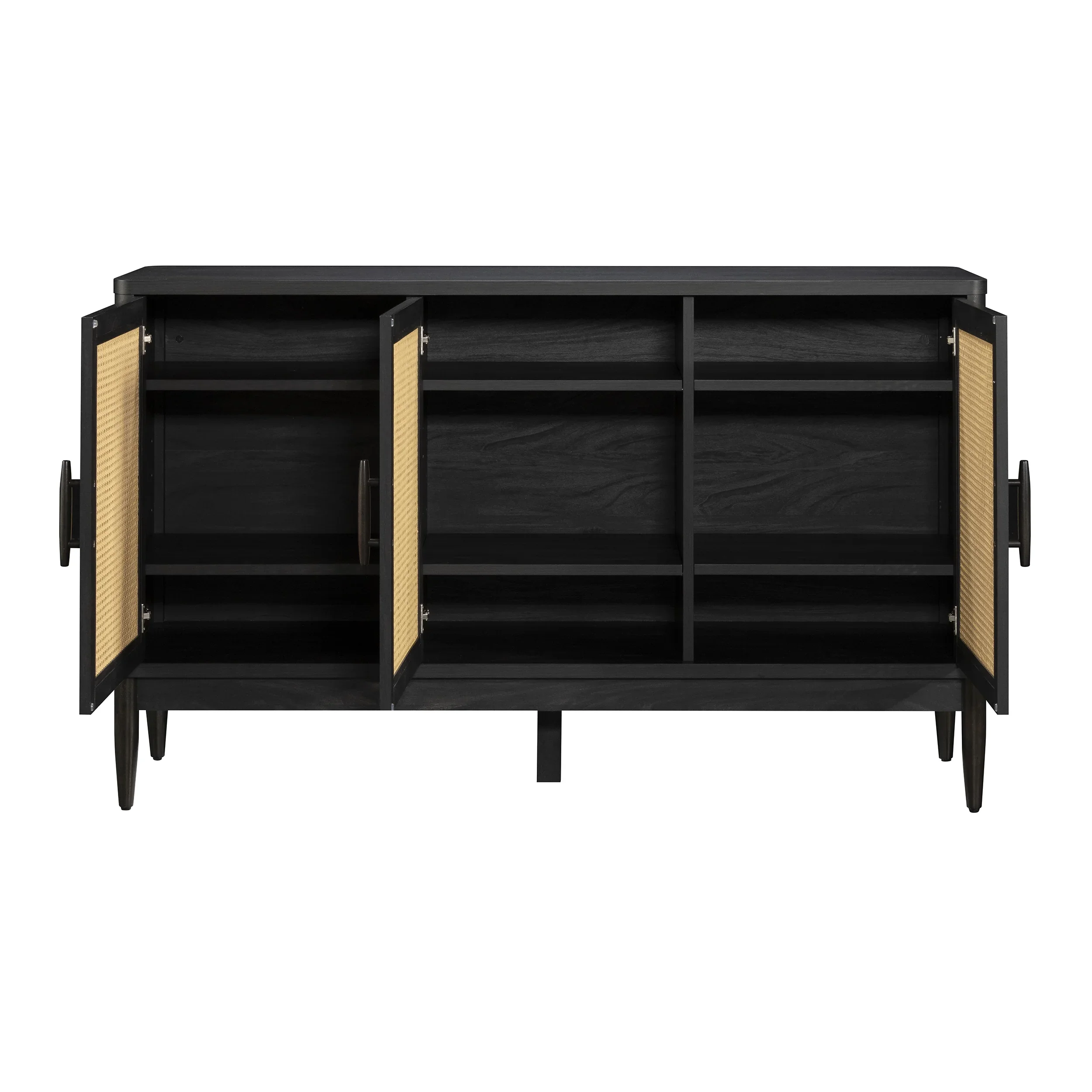 Better Homes & Gardens Springwood Caning Sideboard, Light Honey Finish