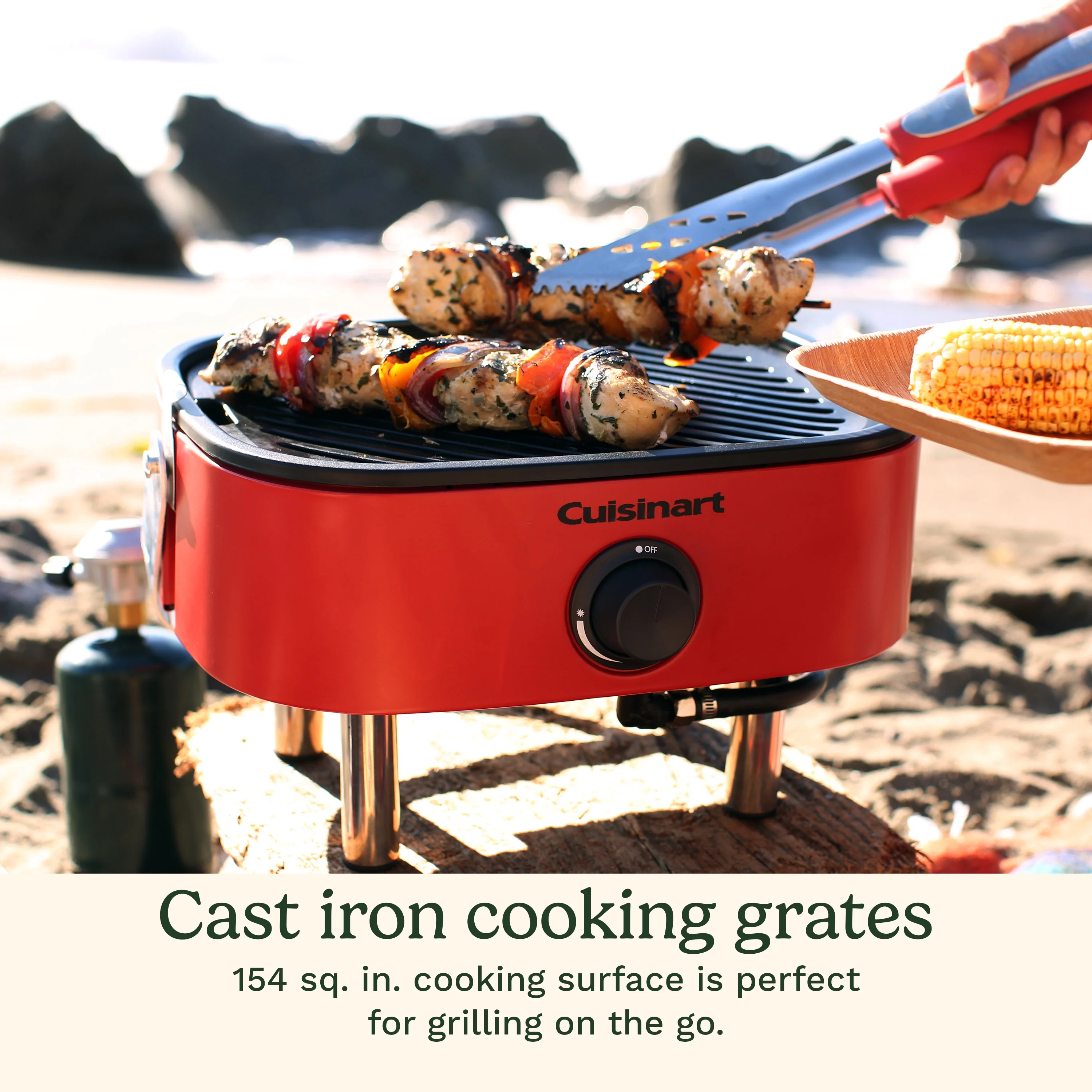 Venture? Portable Gas Grill, Small Camping Grill with Cutting Board and Handle - Image 5
