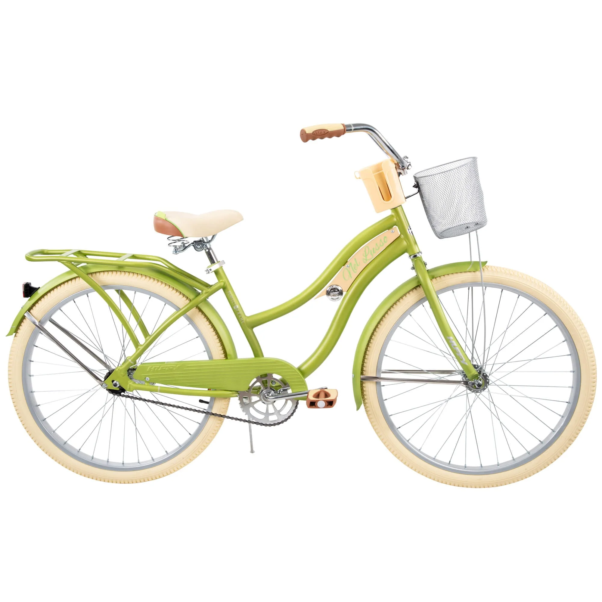 Huffy, Nel Lusso Classic Cruiser Bike with Perfect Fit Frame, Women'S, Green, 26