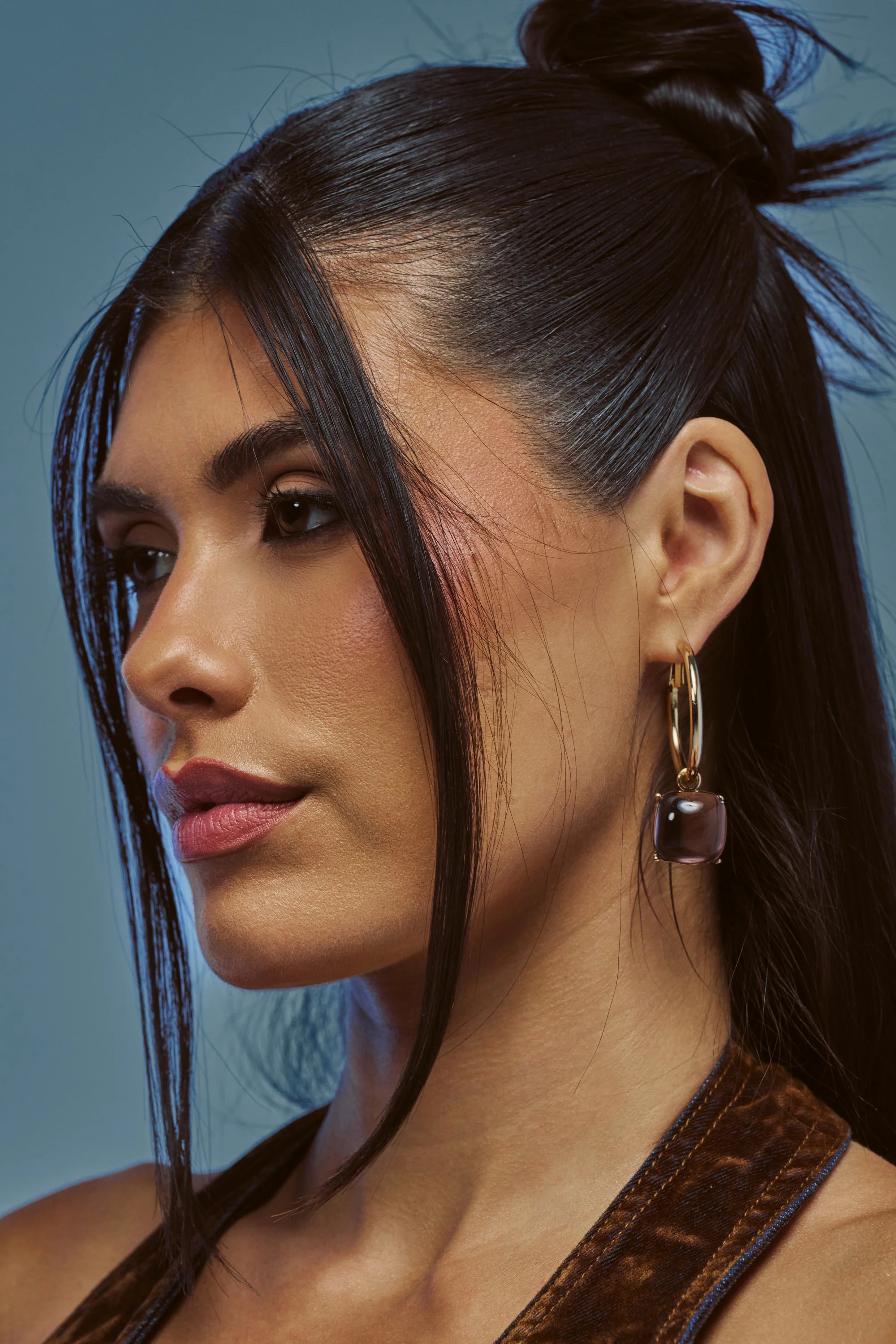 PURPLE HAZE DROP HOOPS - Akira Store
