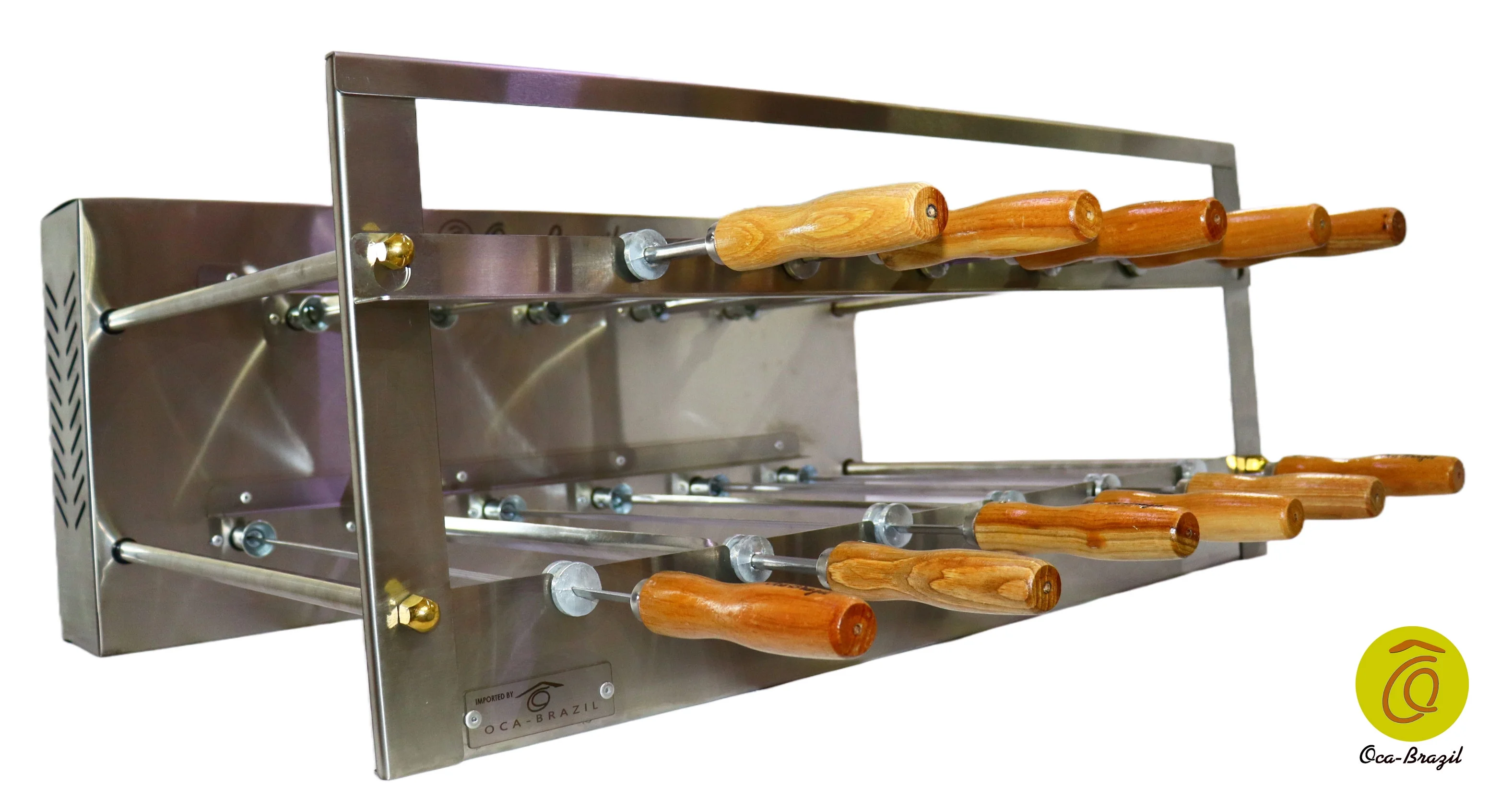 Brazilian BBQ Charcoal Grill - 11 Skewers - Rotisserie System - Oca - Brazil