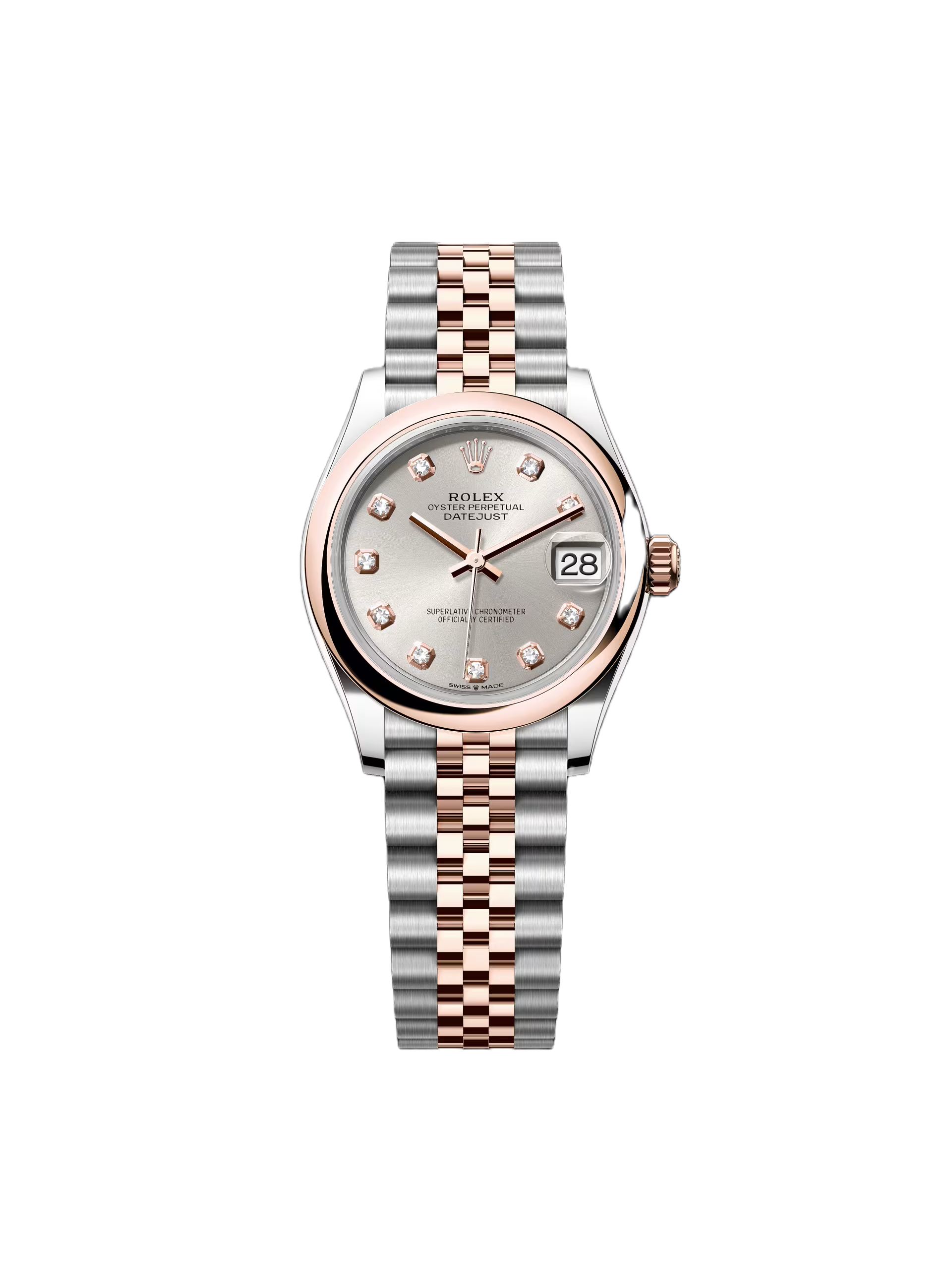 【Super Clone】RLX Datejust m278241-0015/0016 Silver 31mm Dial Oyster Bracelet Watch