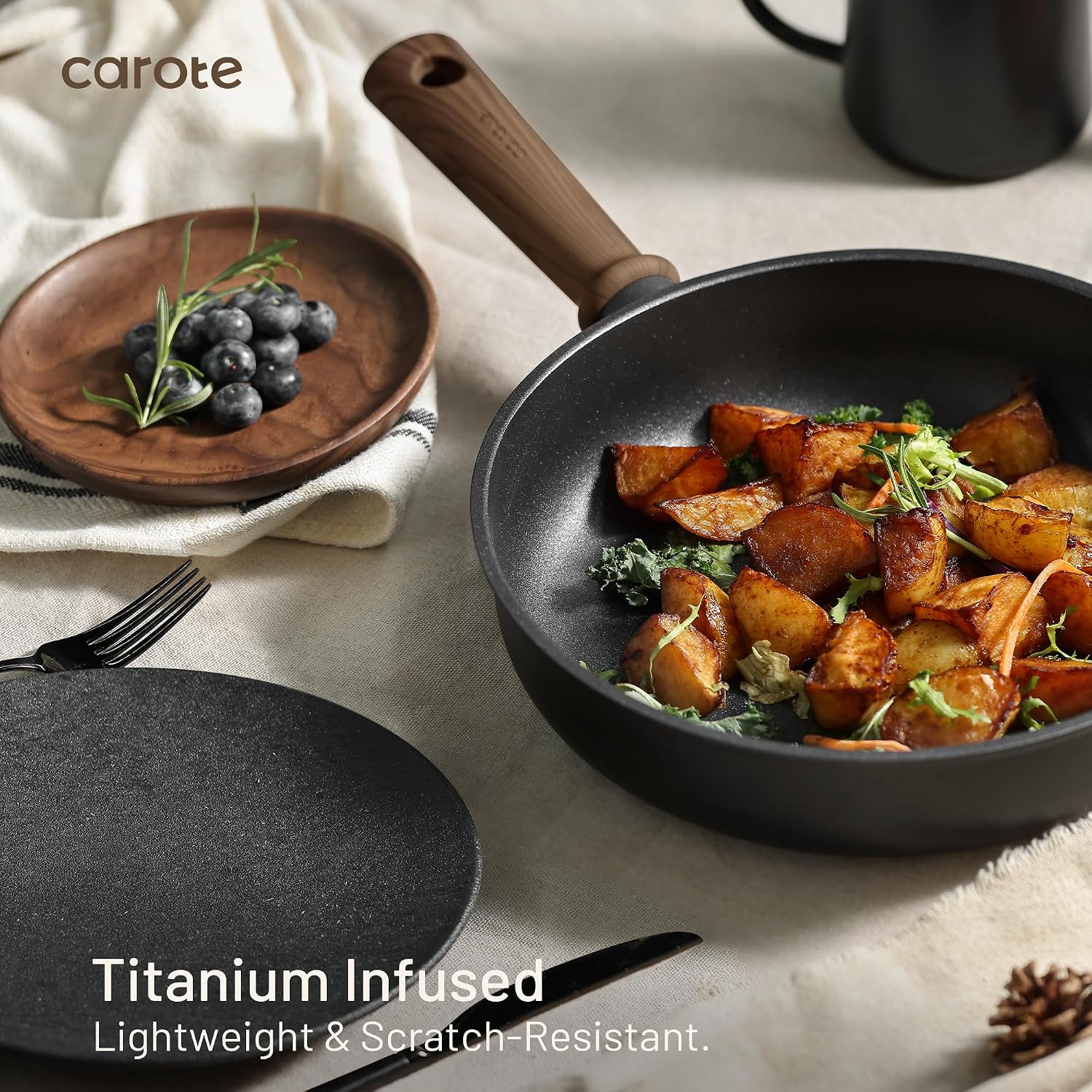CAROTE 16pcs Pots and Pans Set, Nonstick Cookware Sets