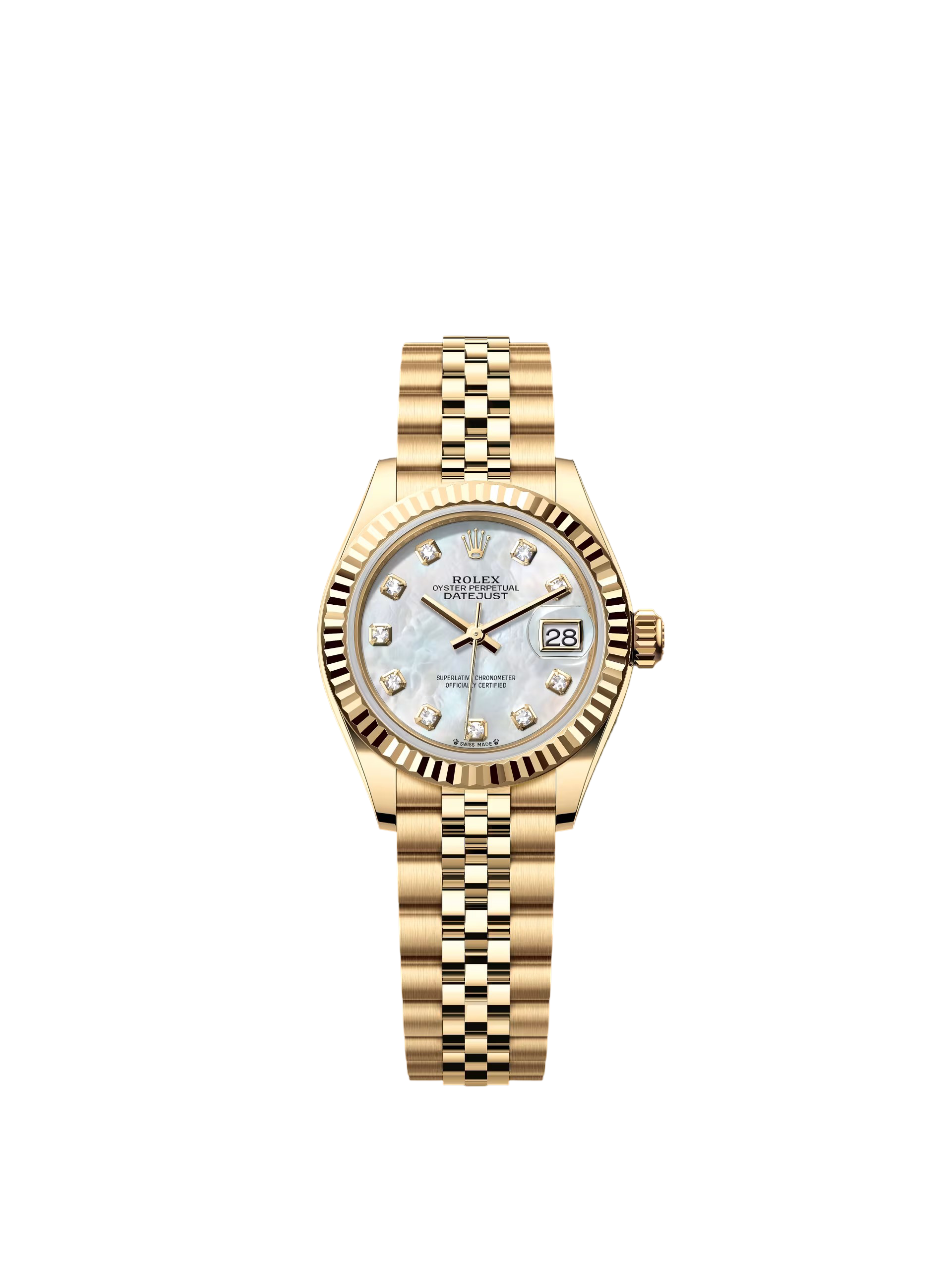 【Super Clone】RLX Lady-Datejust 28mm 279178 Mother-of-Pearl Diamonds Dial