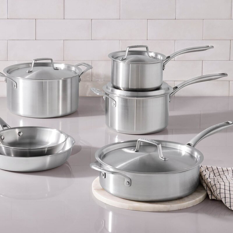 Essential 3-ply Stainless Steel grytesett 6 deler