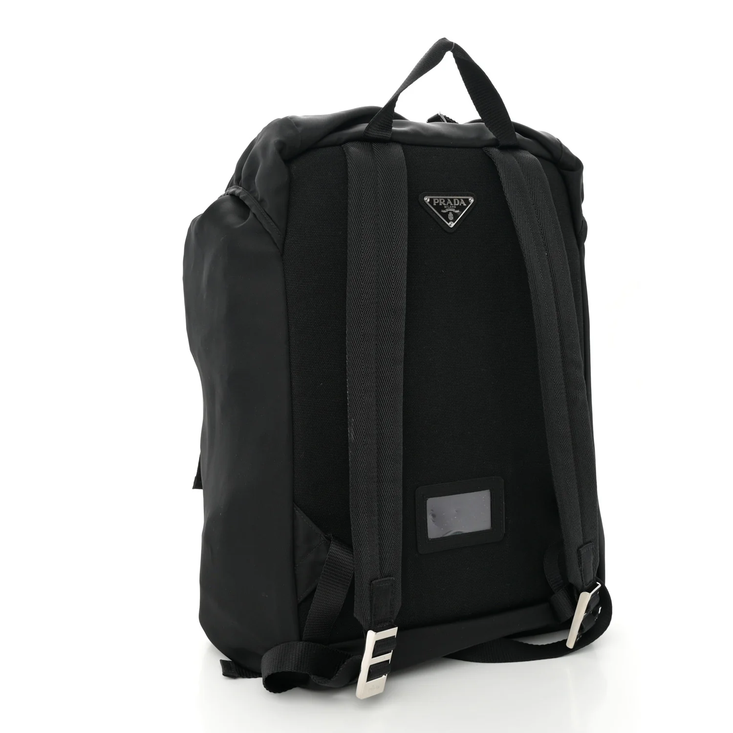Tessuto Nylon Montagna Double Buckle Backpack Black