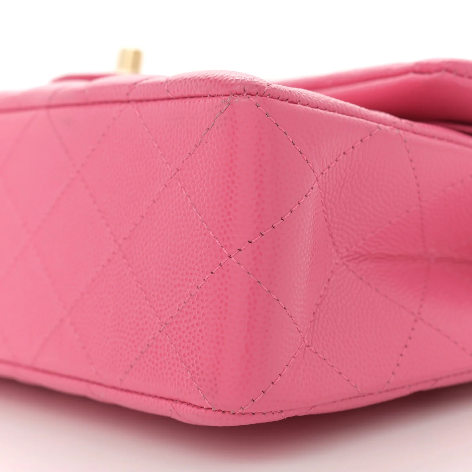 Caviar Quilted Small Double Flap Pink