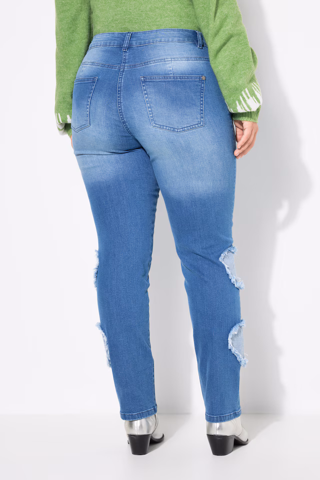 5-pocket heart cut-out jeans