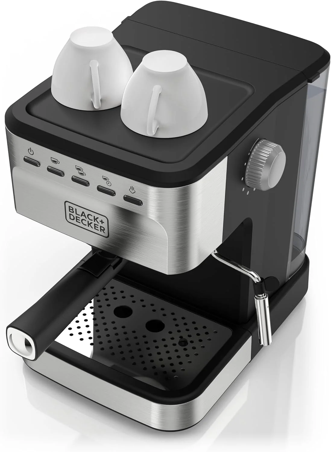 BLACK+DECKER 15 - Bar Espresso and Cappuccino Maker, Stainless Steel