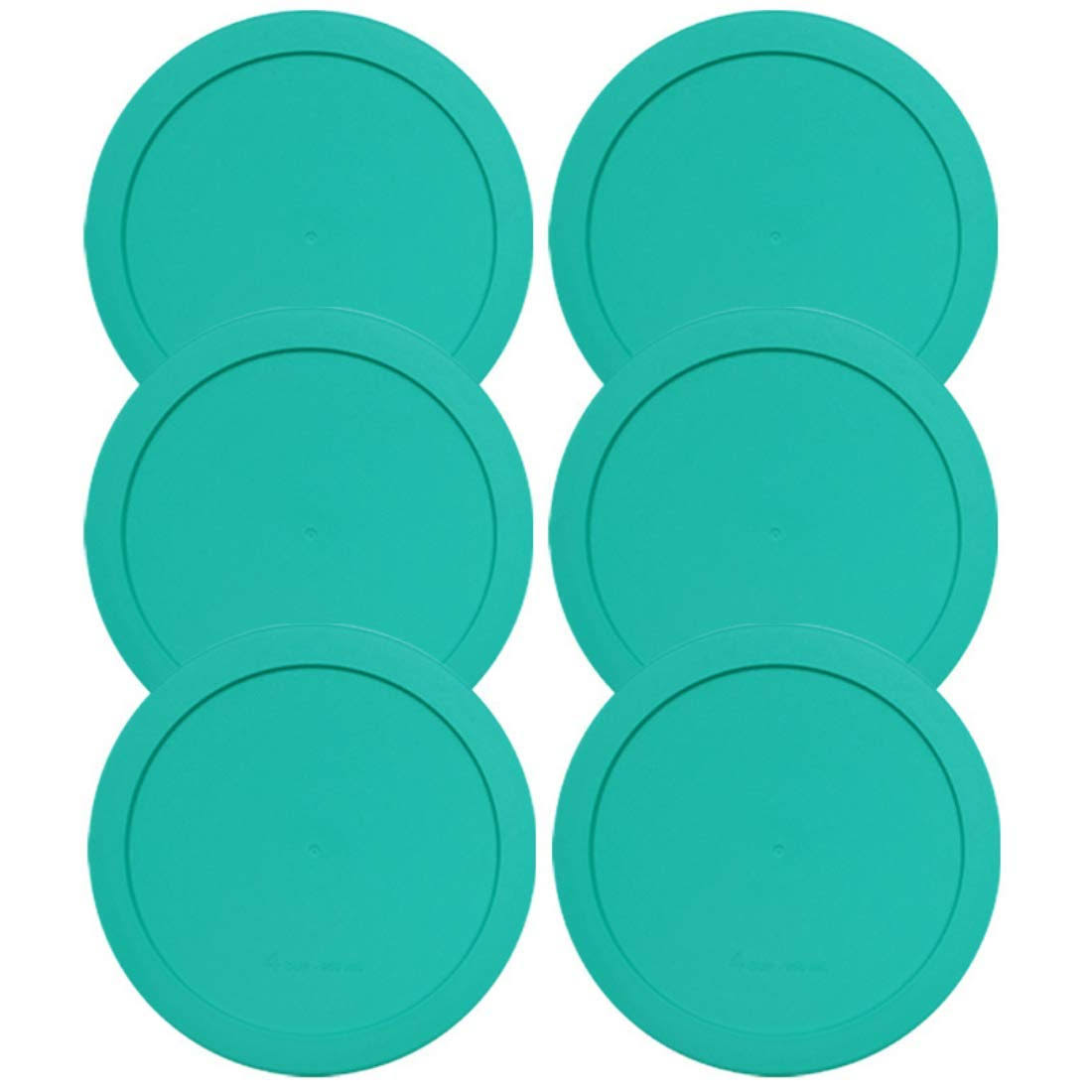 Lids for Pyrex and Anchor Round Glass Containers (4-Cups, Green-6PK)