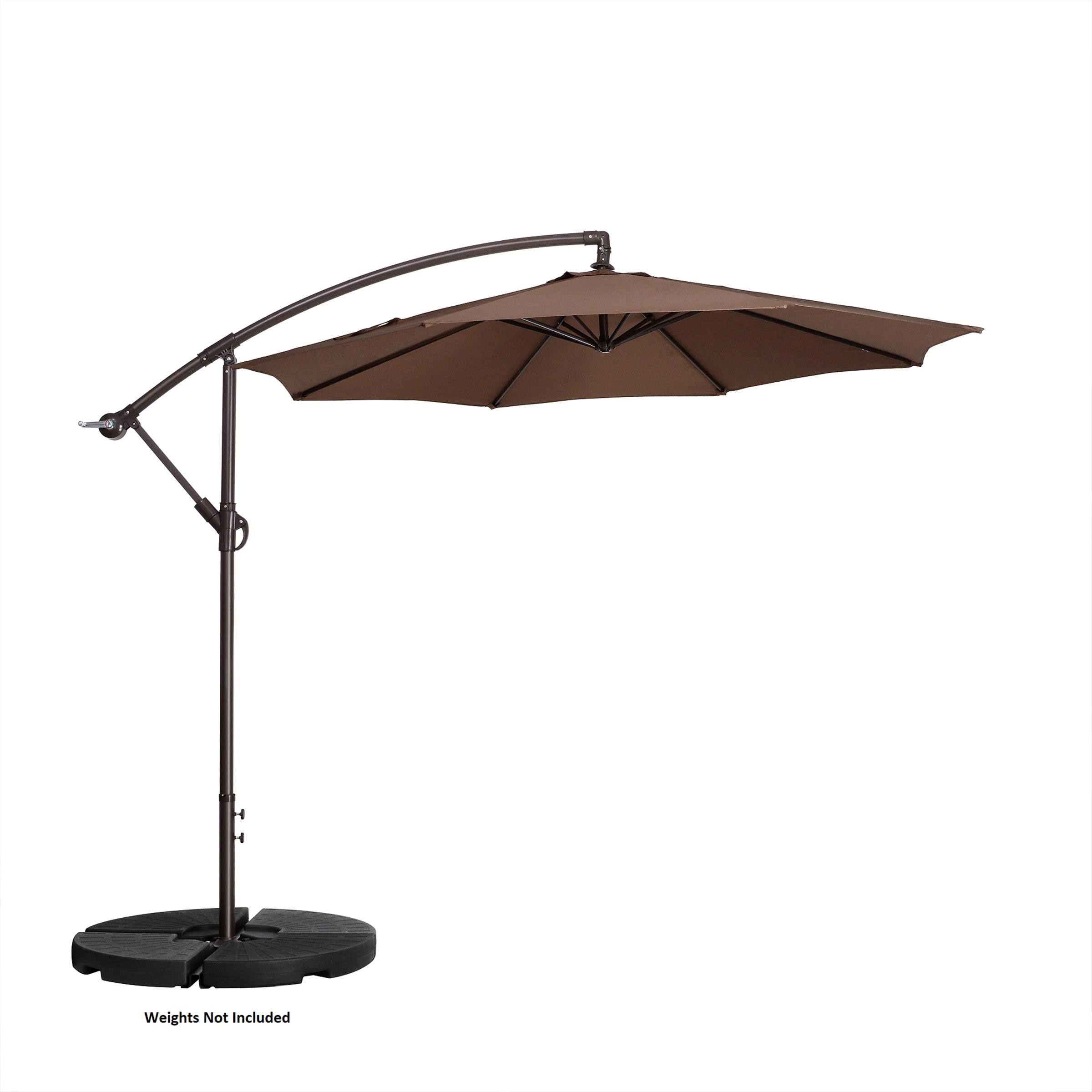 Fleming Supply Offset Brown Swivel Patio Umbrella