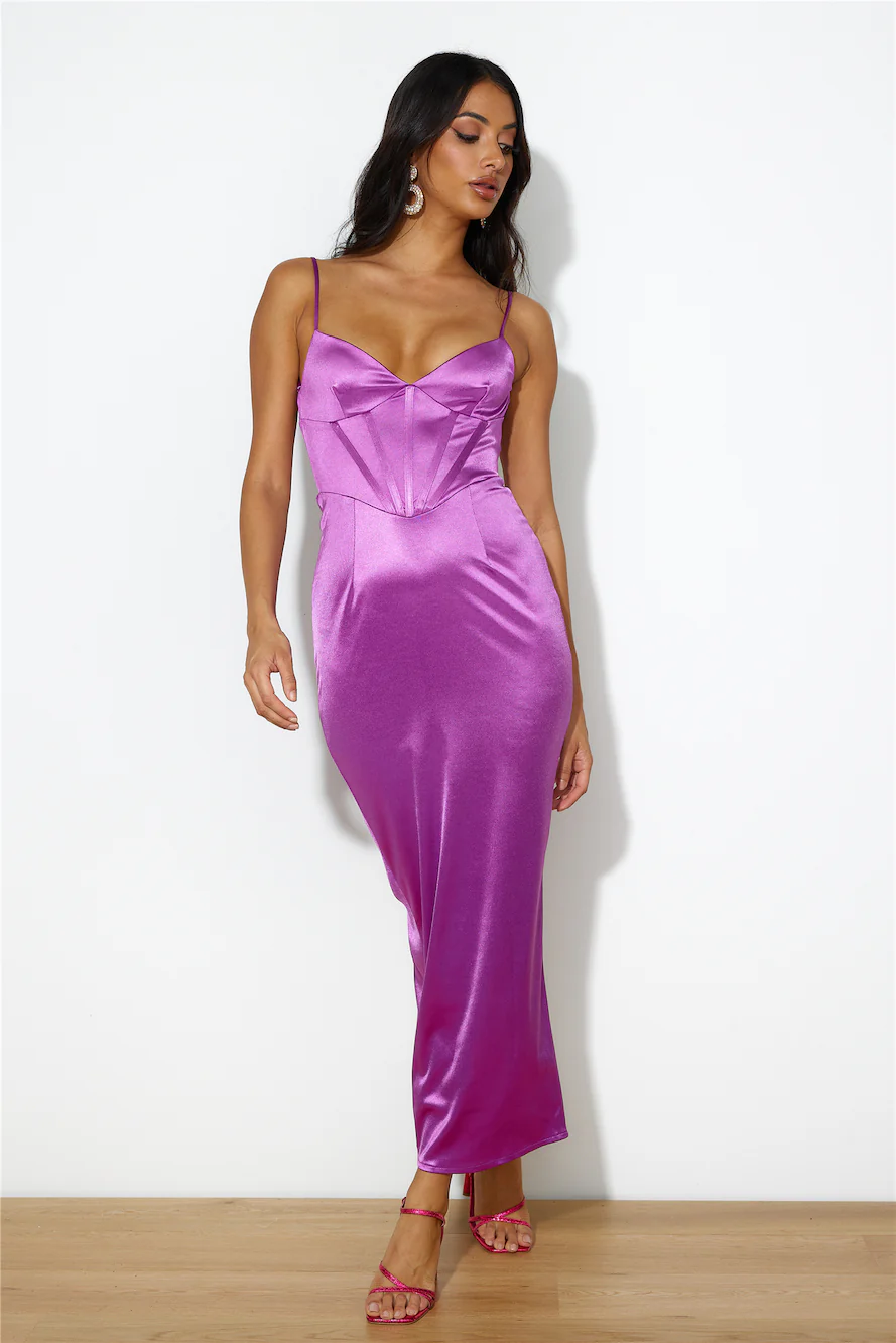 Obsessing Me Midi Dress Purple