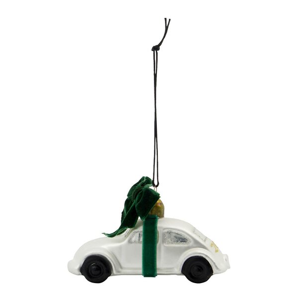 Car julepynt 10,5 cm sølv