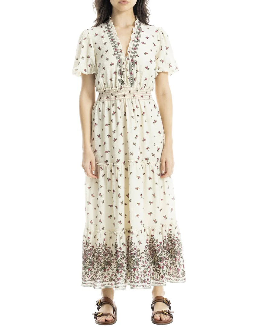 Max Studio V-Neck Tiered Maxi Dress