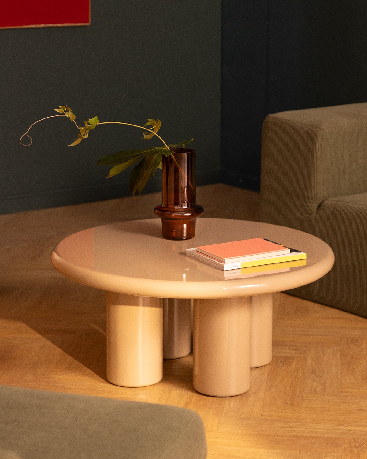 Iraide - Mesa de Centro Redonda de Madera (Ø80 cm) Iraide