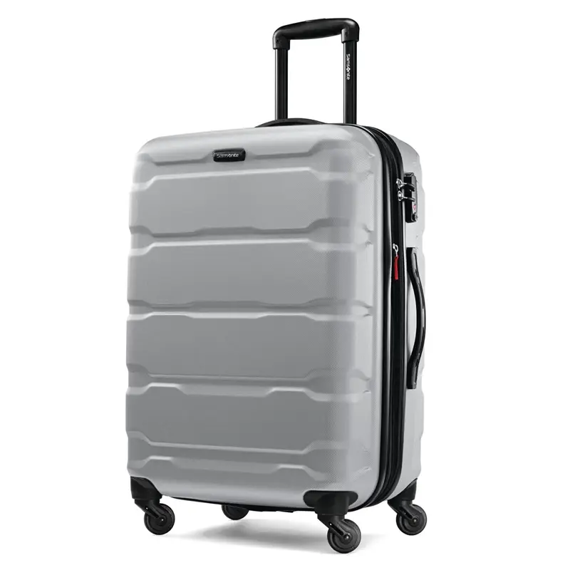 Silver Omni PC Medium Spinner Checked Luggage | 5428-OFCHQ - SAMSONITE OUTLET