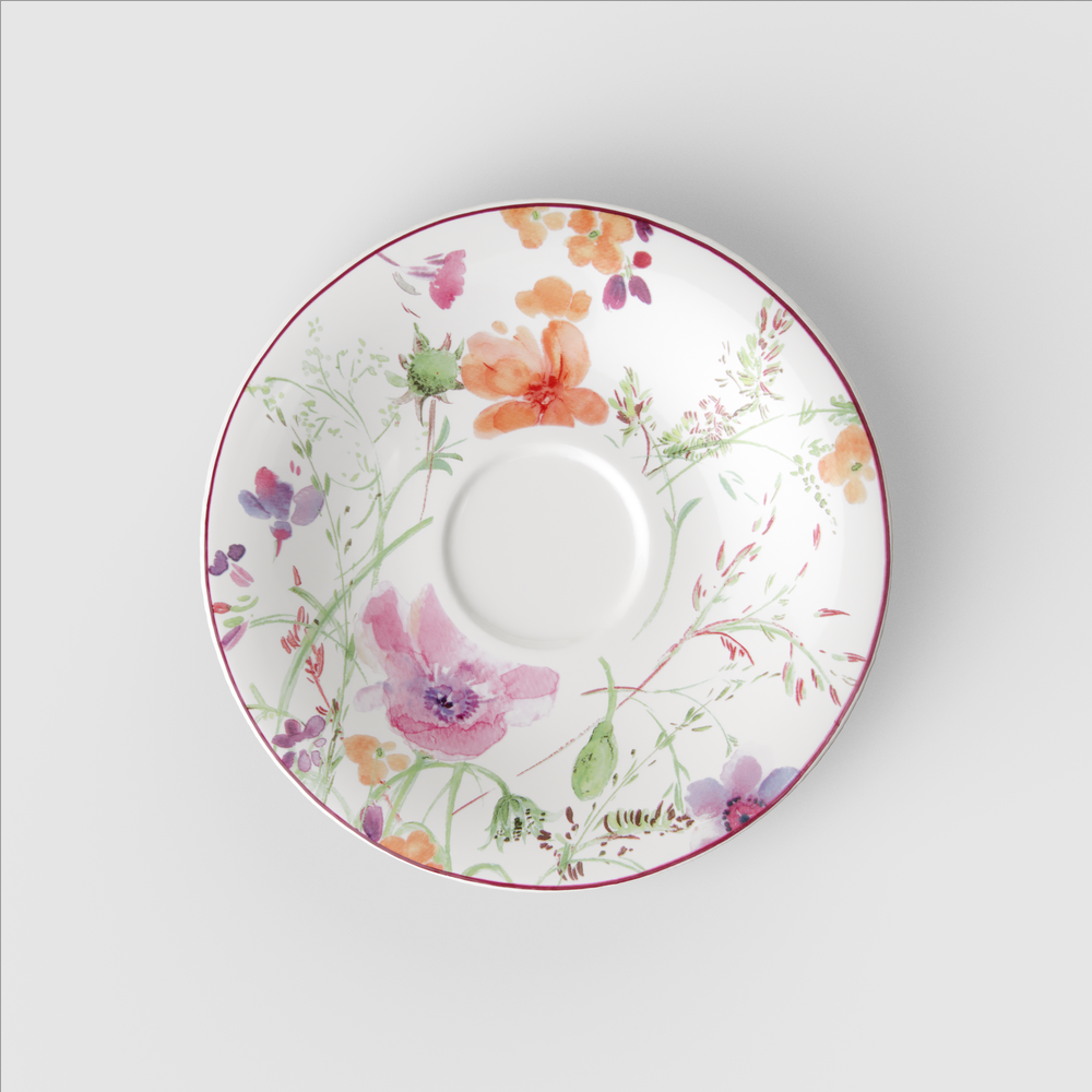 Mariefleur Coffee cup saucer - Multi-colored, 6.6'', Premium Porcelain