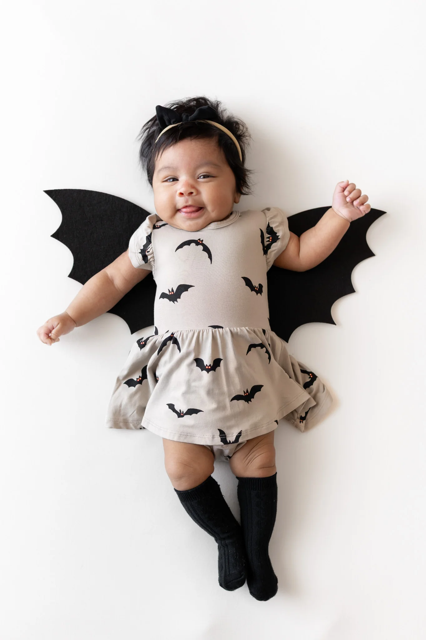 Twirl Bodysuit Dress in Bats