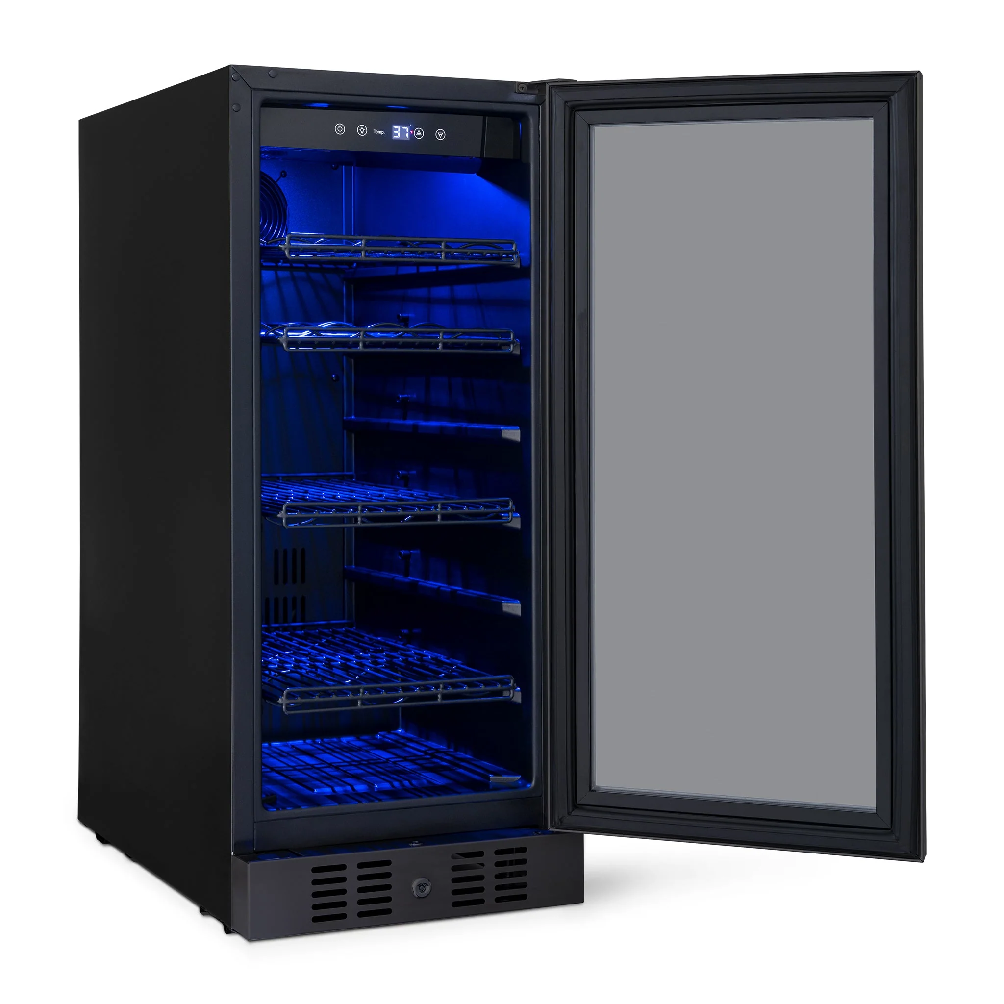 Newair 80-Can, 33-Bottle Built-in Black Beverage Fridge - 15