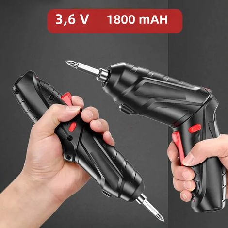 (Ensemble de 47 pièces) Jeu de tournevis électrique portable sans fil, 3,6 V, équipé d'une batterie de 1800 mAh — vue 2