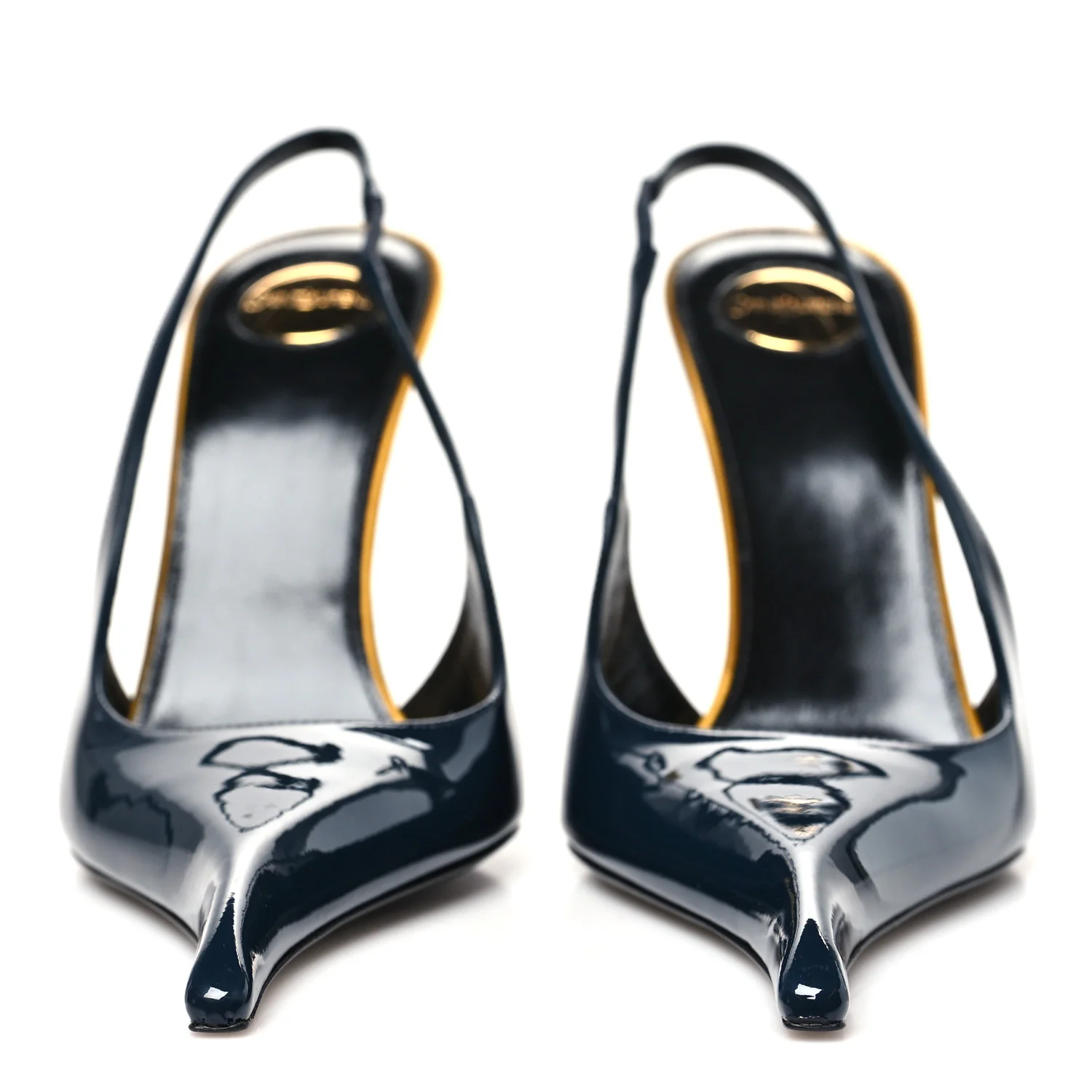 Vernice Seta Slingback Pumps 38 Overnight 38 Blue