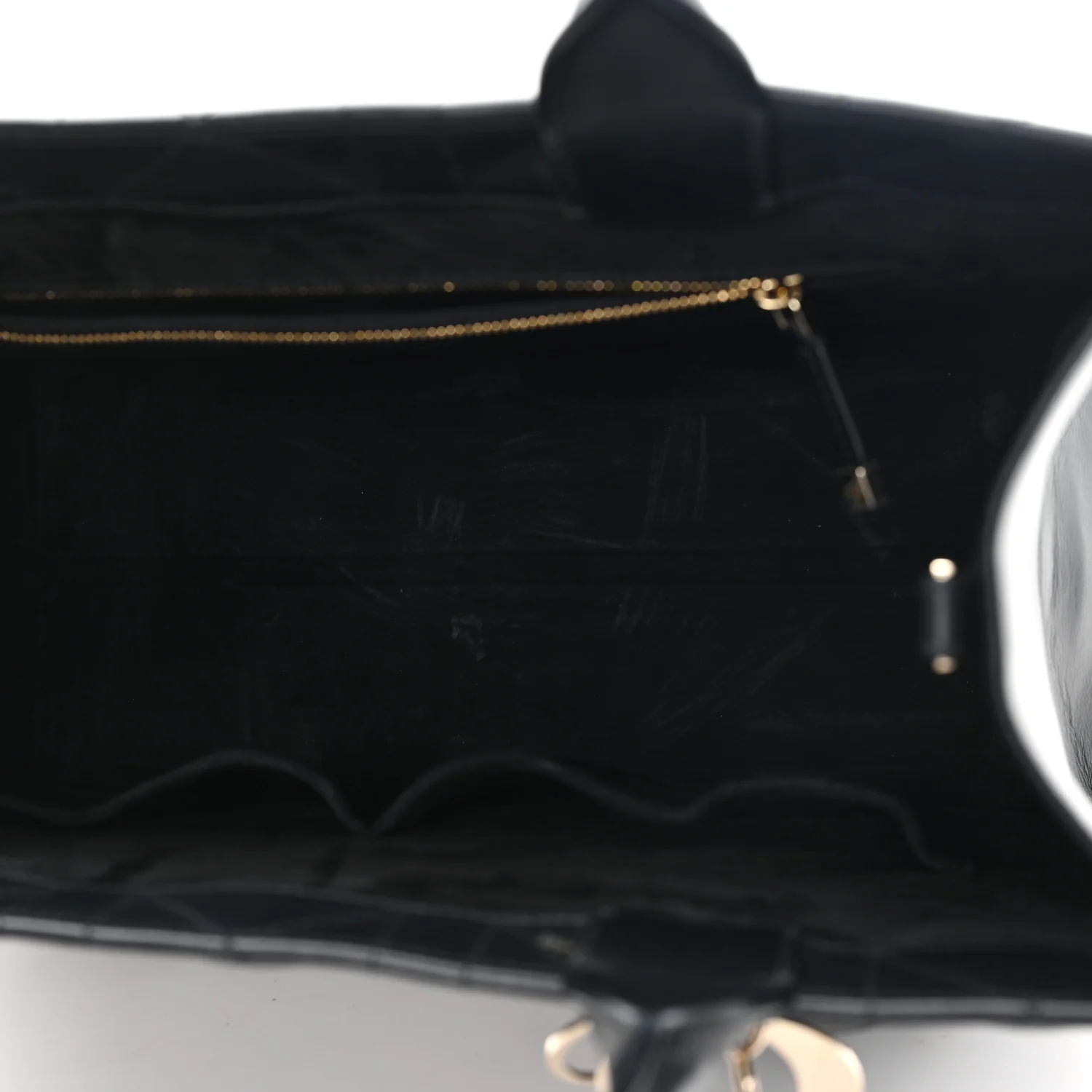 Calfskin Macro Cannage Medium Book Tote Black