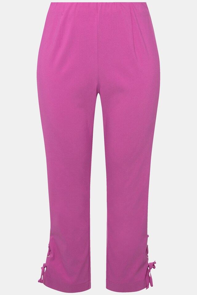Slim Fit Bengaline Pants with Lacing on the Hems