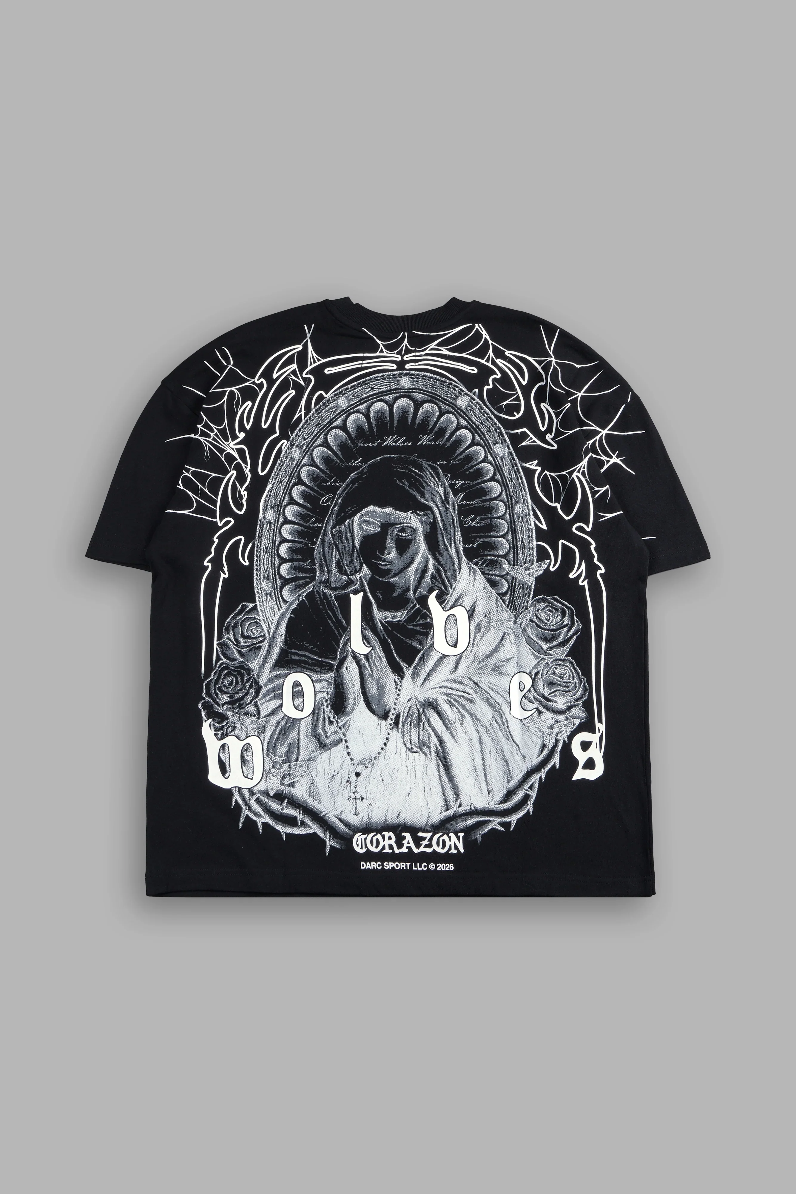Sacred Lady Premium Oversized Tee In Black