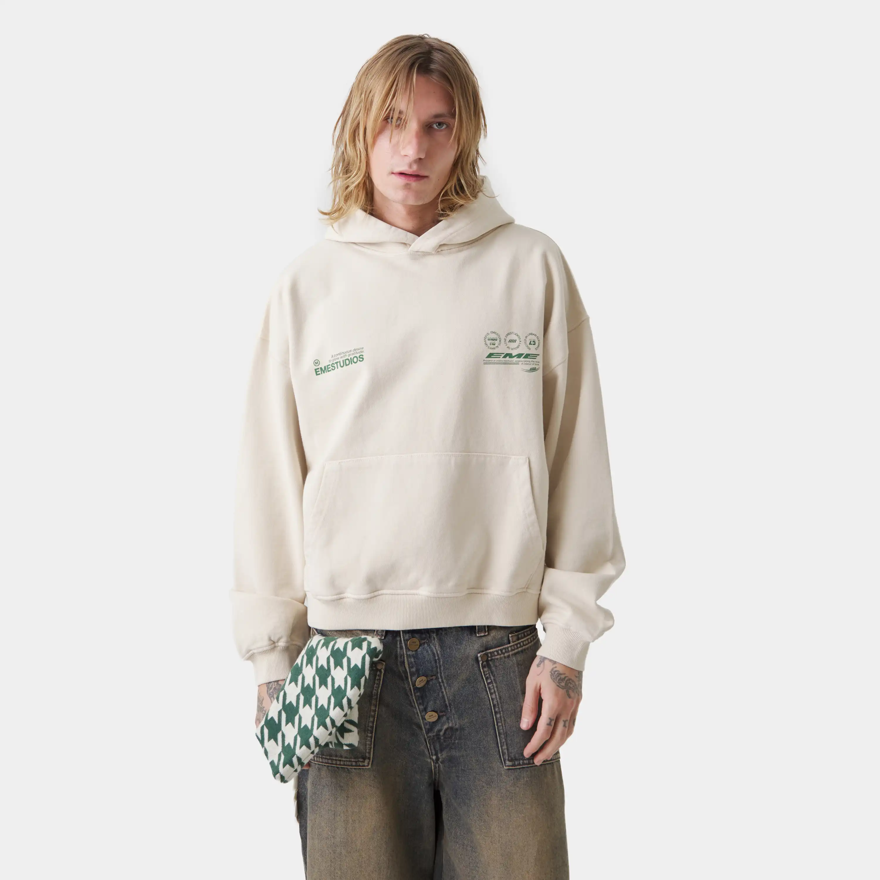 Stamp Off Sand Oversized Hoodie
