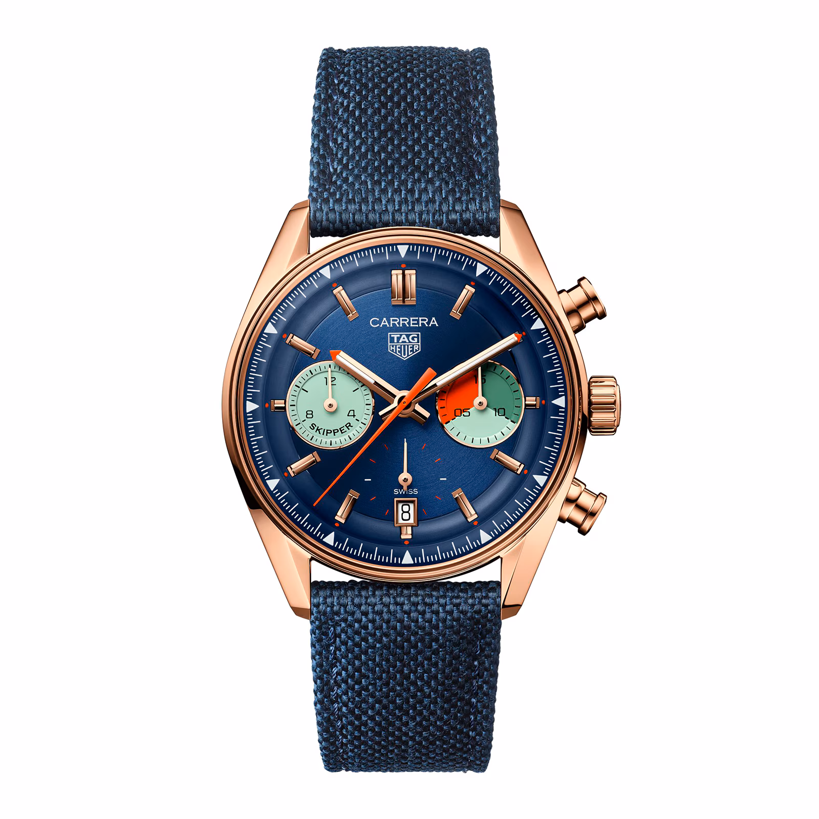 【Super Clone】TAG Heuer Carrera Skipper Chronograph 39mm Mens Watch Blue CBS2241.FN8023